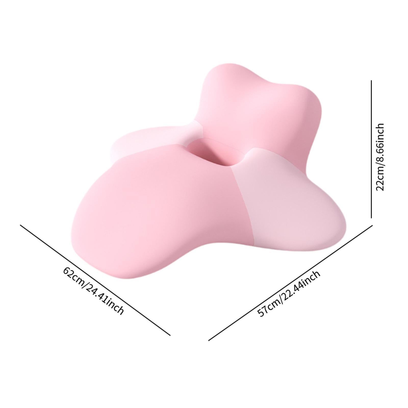 Neck Pillow Removable Pillowcase Hollow Travel Shoulder Support for Sleeping pink