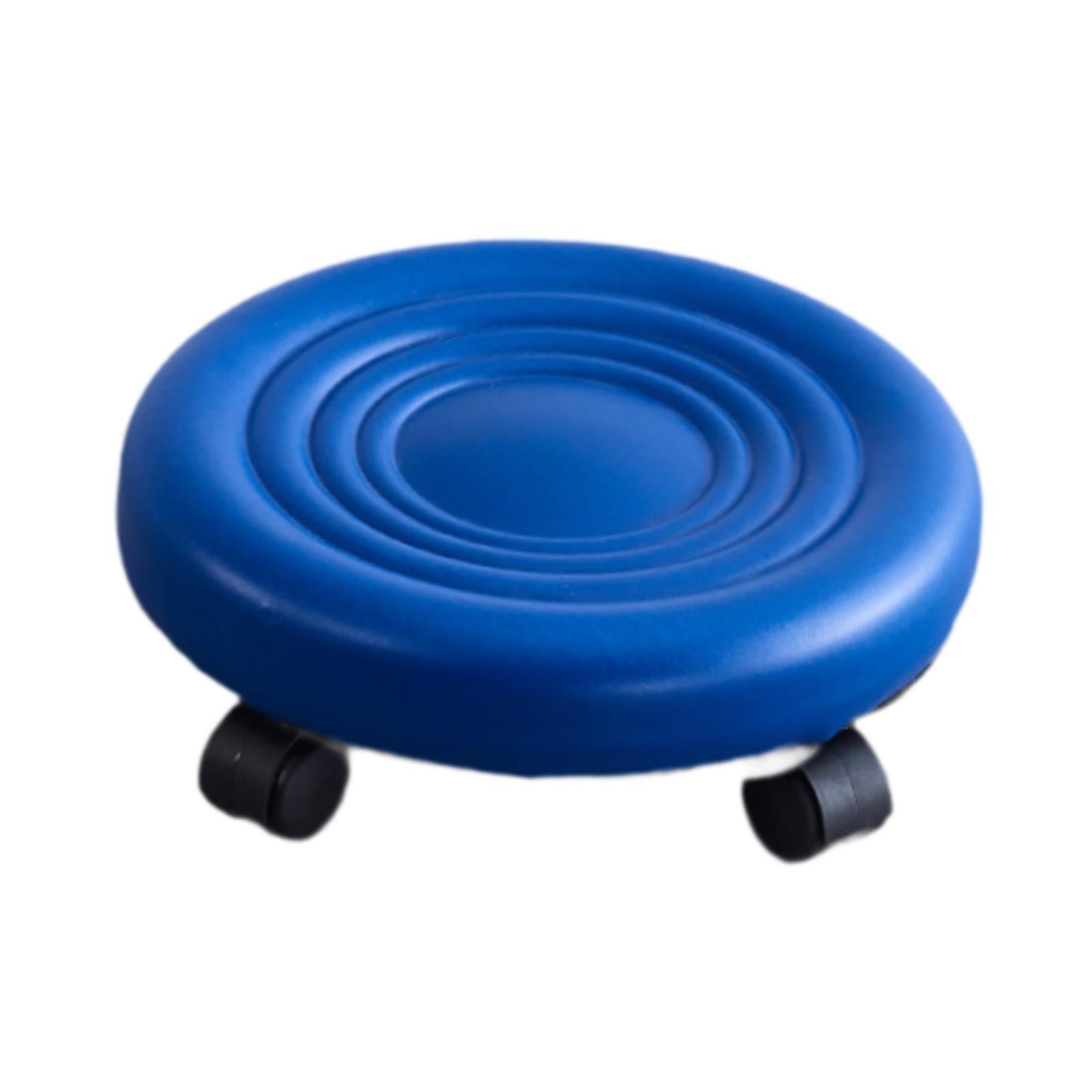 Low Height Rolling Stool with Swivel Caster for Mechanical Manicure Sport Blue
