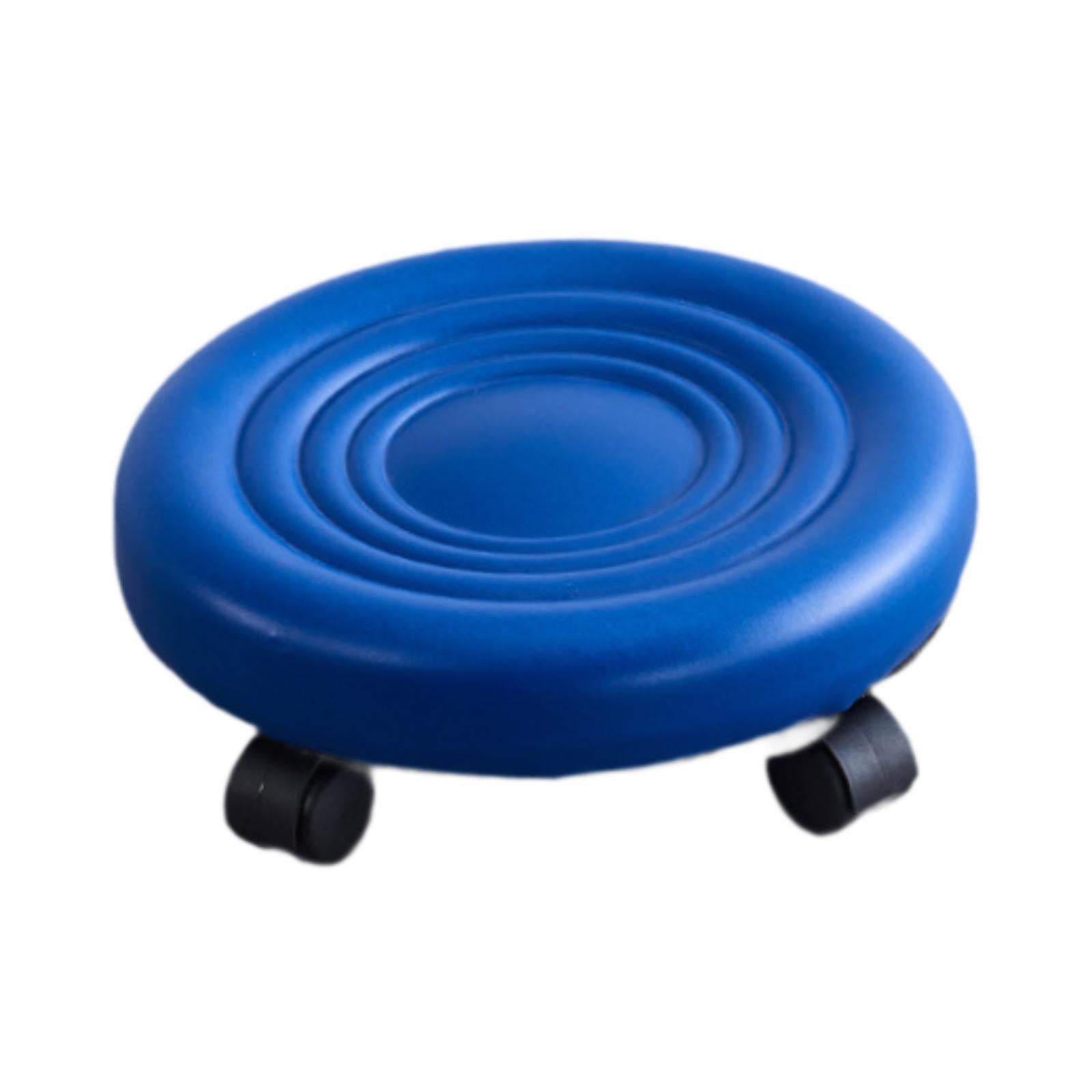 Low Height Rolling Stool with Swivel Caster for Mechanical Manicure Sport Blue