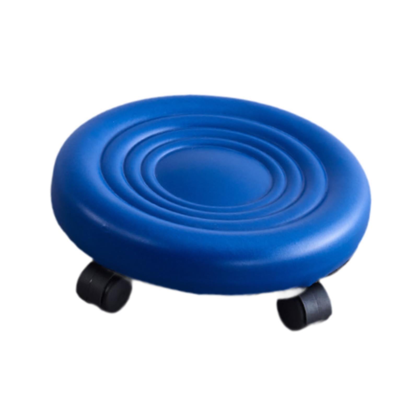 Low Height Rolling Stool with Swivel Caster for Mechanical Manicure Sport Blue