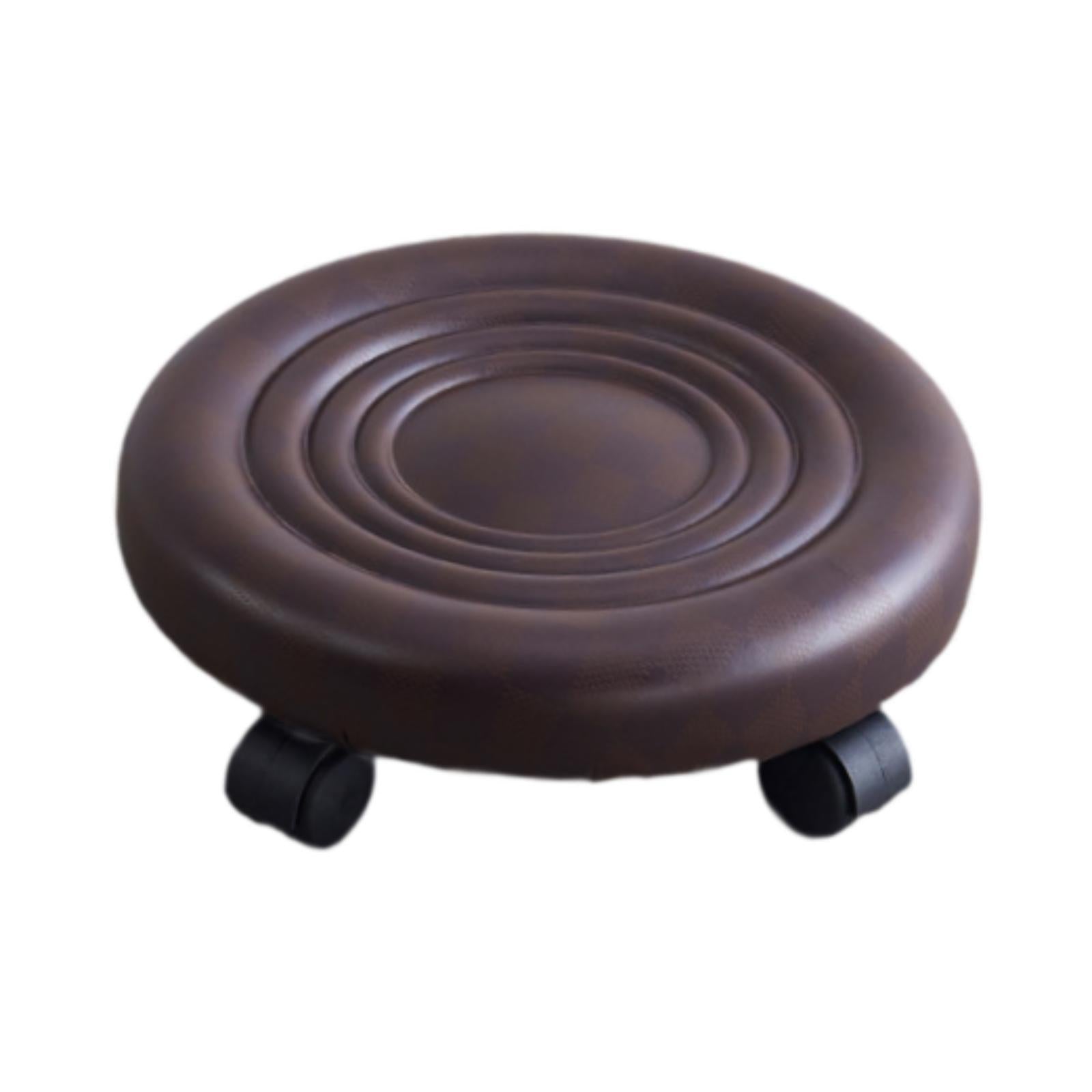 Low Height Rolling Stool with Swivel Caster for Mechanical Manicure Sport Browm