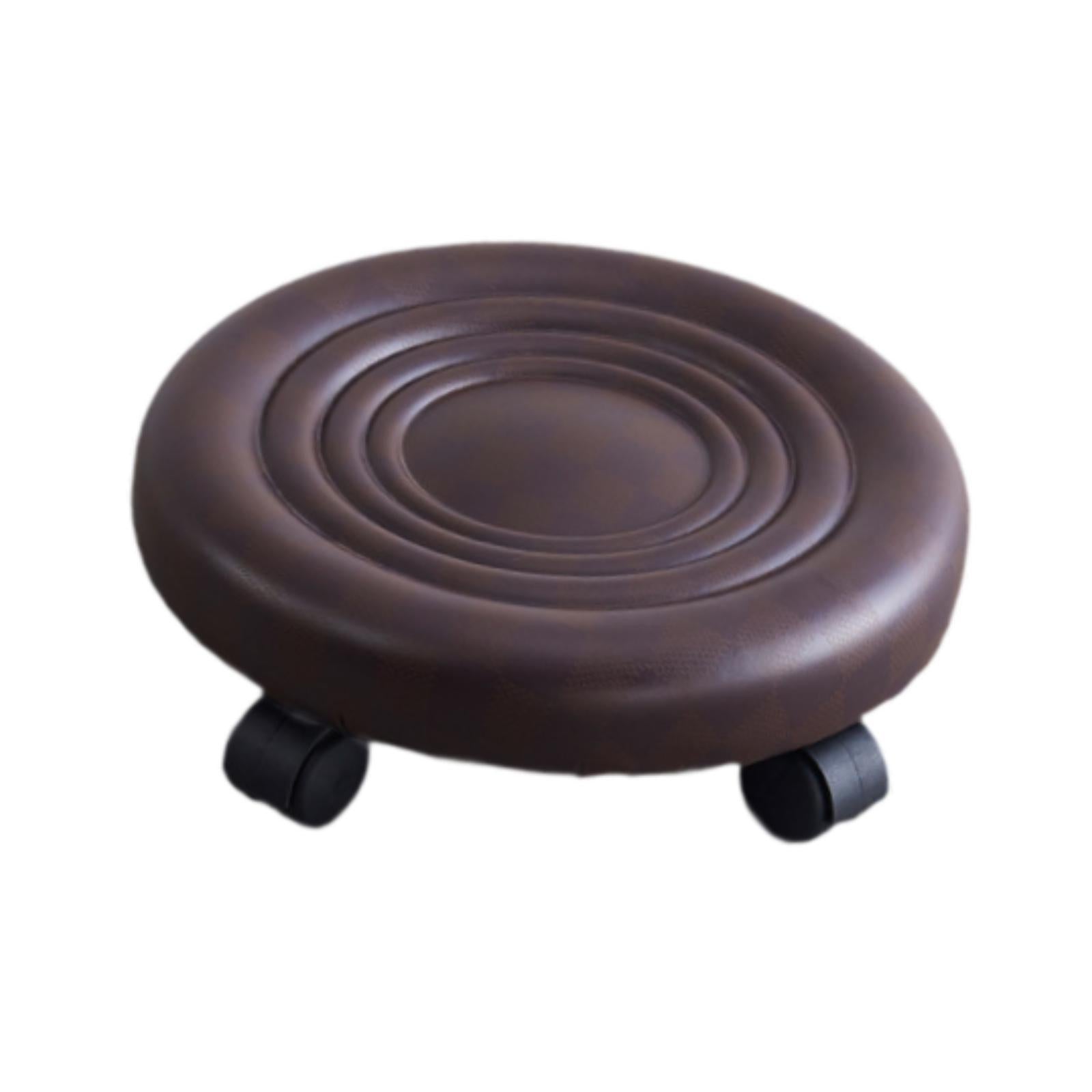 Low Height Rolling Stool with Swivel Caster for Mechanical Manicure Sport Browm