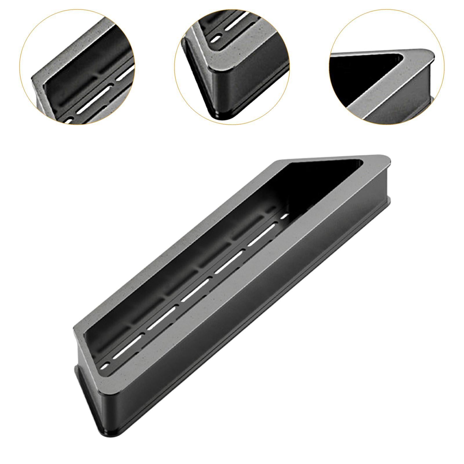Recessed Pull Mesh Pull Push Door Plate Handle for Barn Hotels Sliding Doors gray