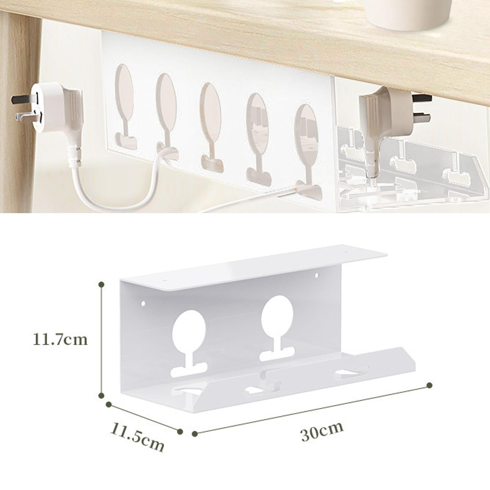 Under Desk Cable Organizer Wire Management Tray for Cable Storage Home Table 30cm