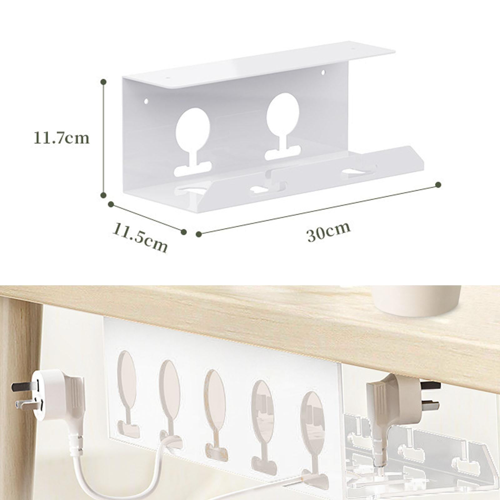 Under Desk Cable Organizer Wire Management Tray for Cable Storage Home Table 30cm