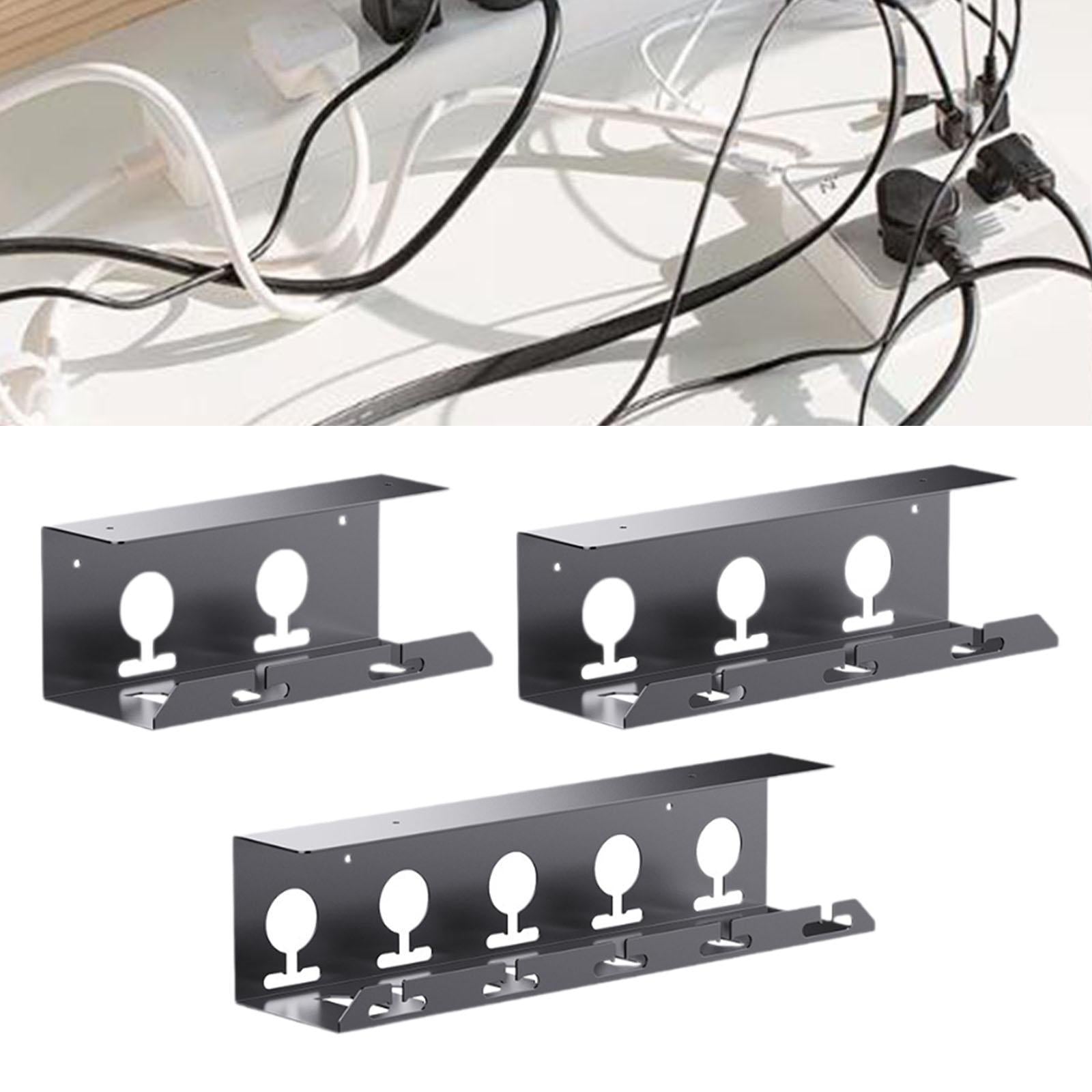 Under Table Storage Tray Rustproof Cable Raceway for Kitchen Home Use Office Small
