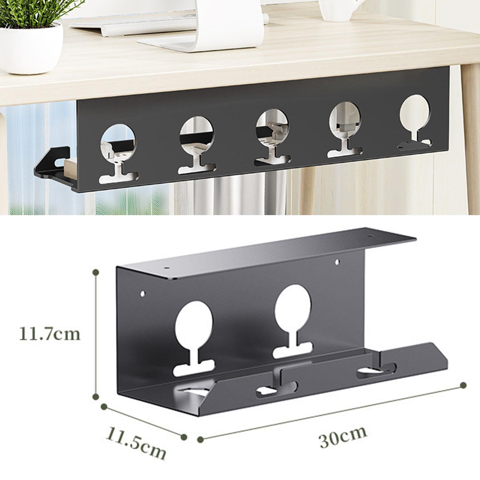 Under Table Storage Tray Rustproof Cable Raceway for Kitchen Home Use Office Large