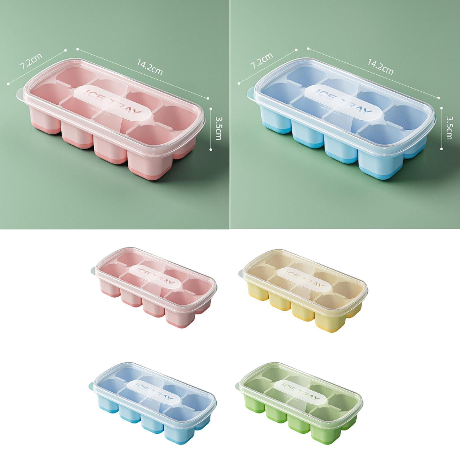 Ice Cube Tray Freezer Ice Cubes Compartment for Juice Summer Beverage Coffee Pink