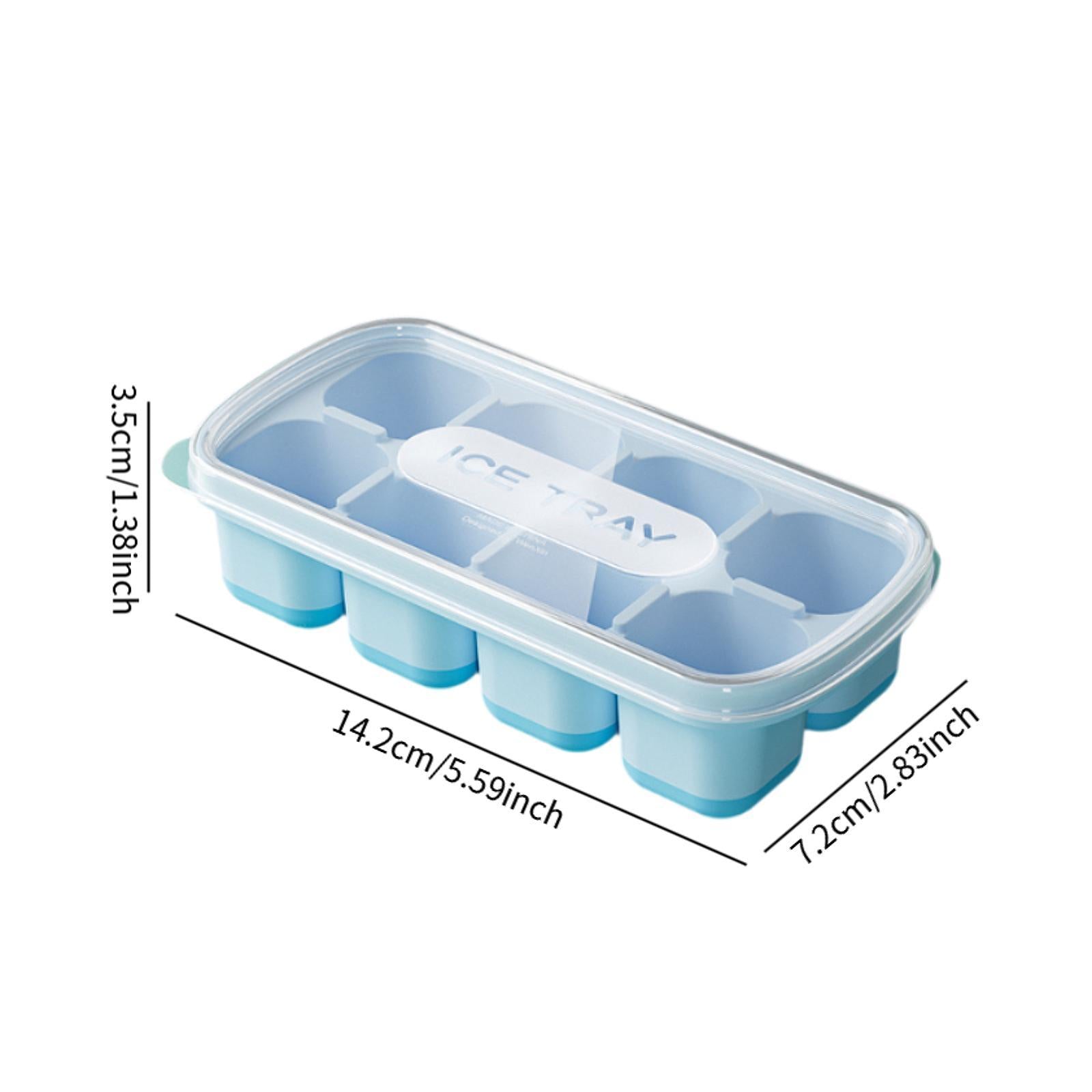 Ice Cube Tray Freezer Ice Cubes Compartment for Juice Summer Beverage Coffee Blue