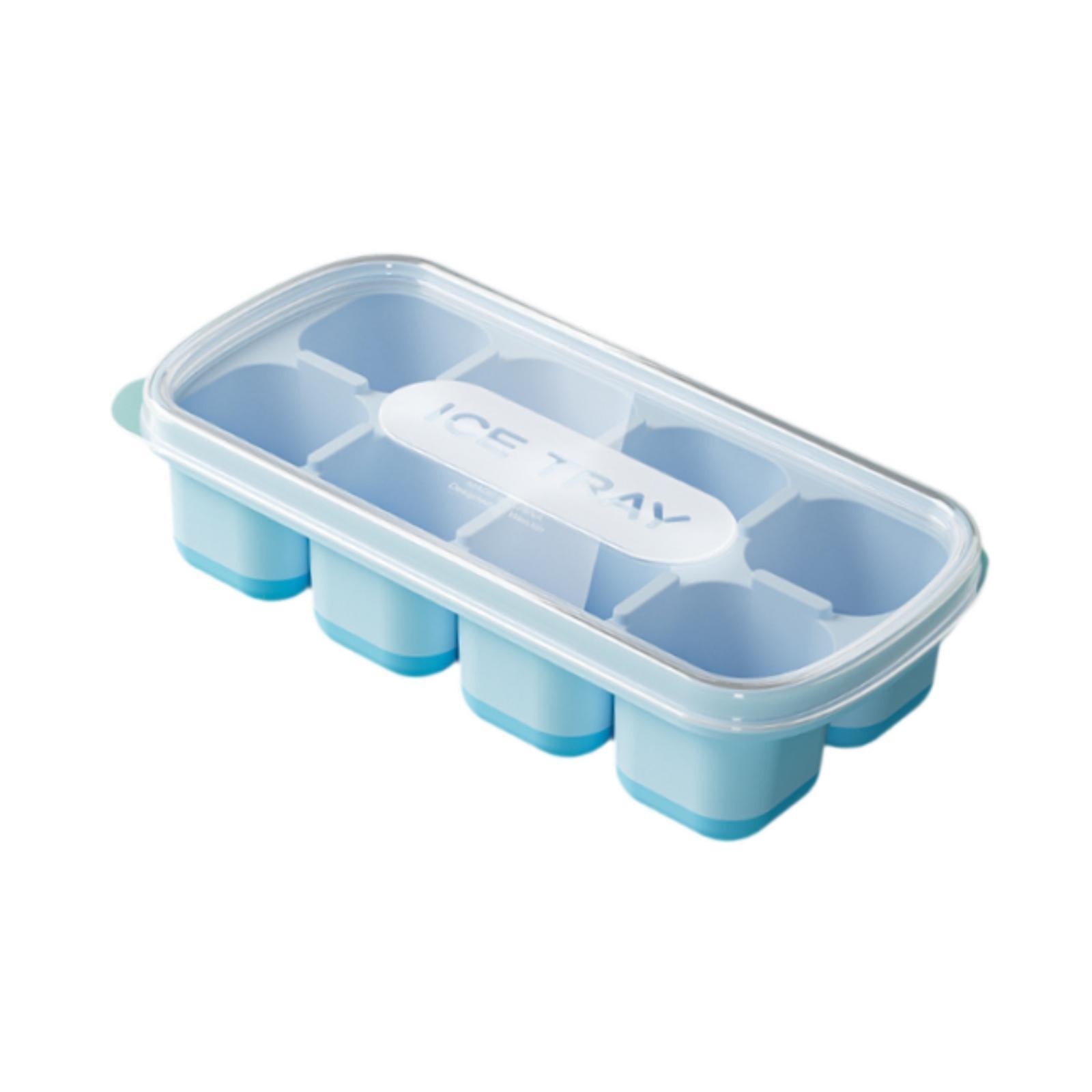 Ice Cube Tray Freezer Ice Cubes Compartment for Juice Summer Beverage Coffee Blue