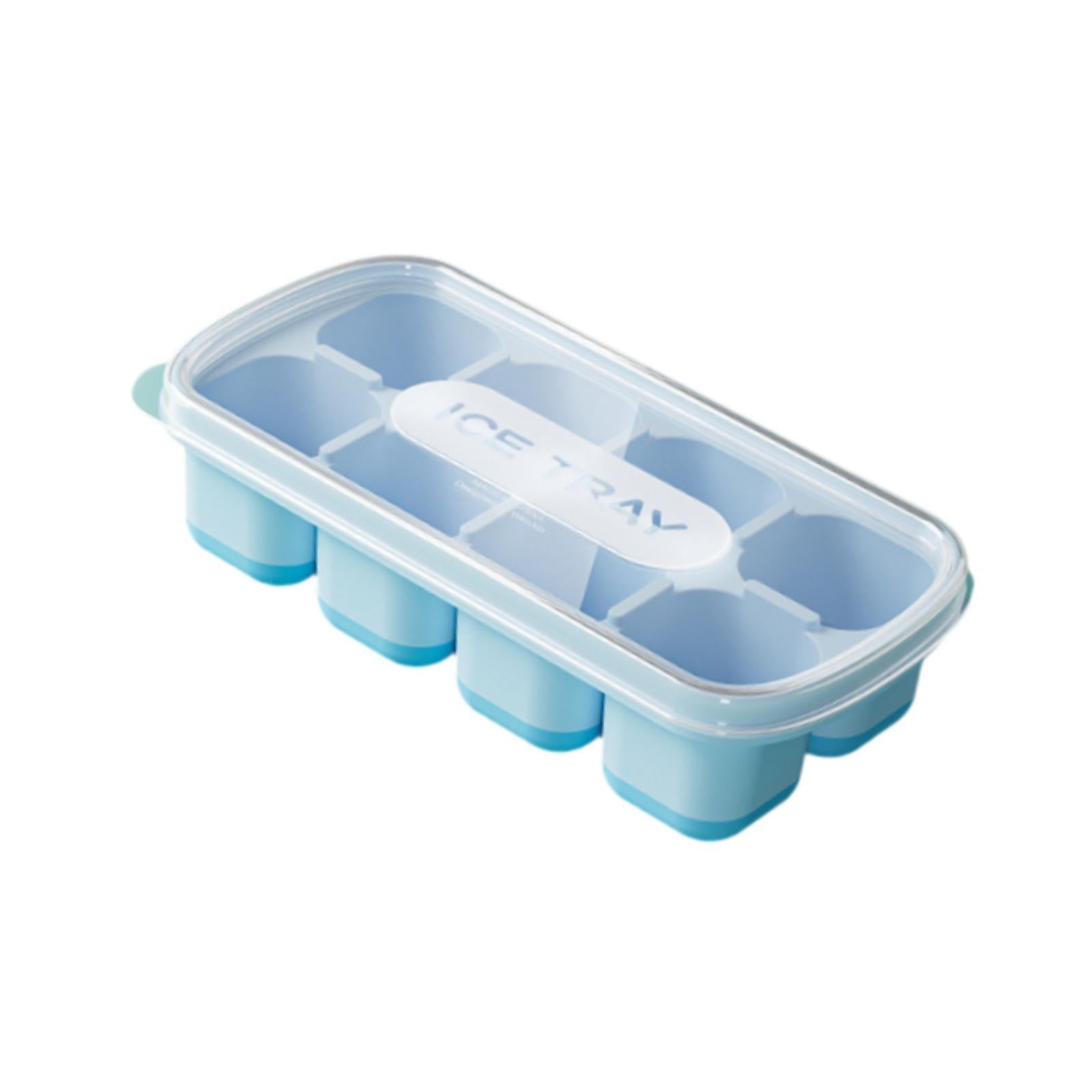 Ice Cube Tray Freezer Ice Cubes Compartment for Juice Summer Beverage Coffee Blue