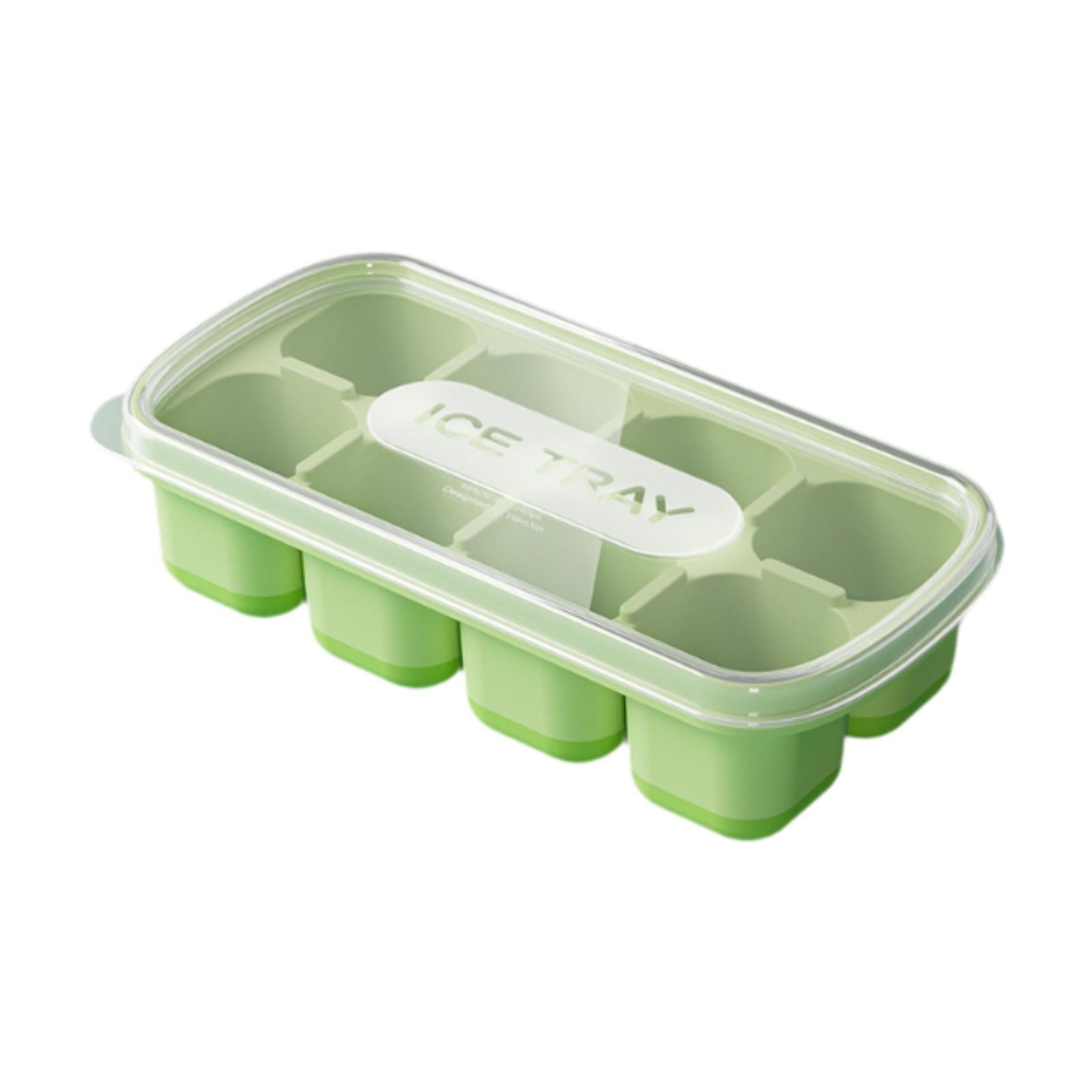 Ice Cube Tray Freezer Ice Cubes Compartment for Juice Summer Beverage Coffee Green