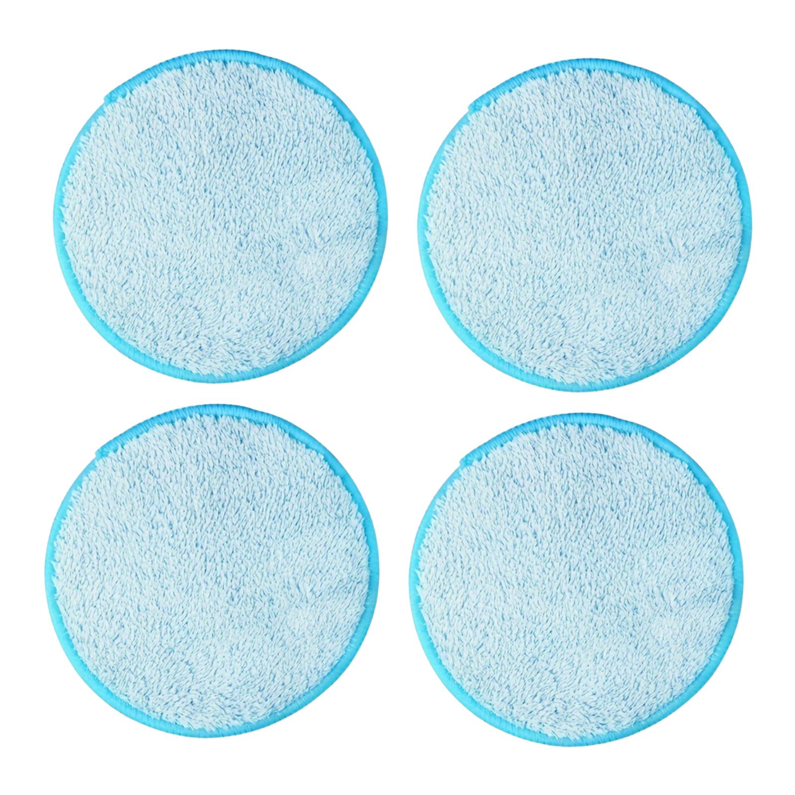 4 Pieces Rotary Mop Replacement Head Machine Washable Refills Mop Replace Head blue