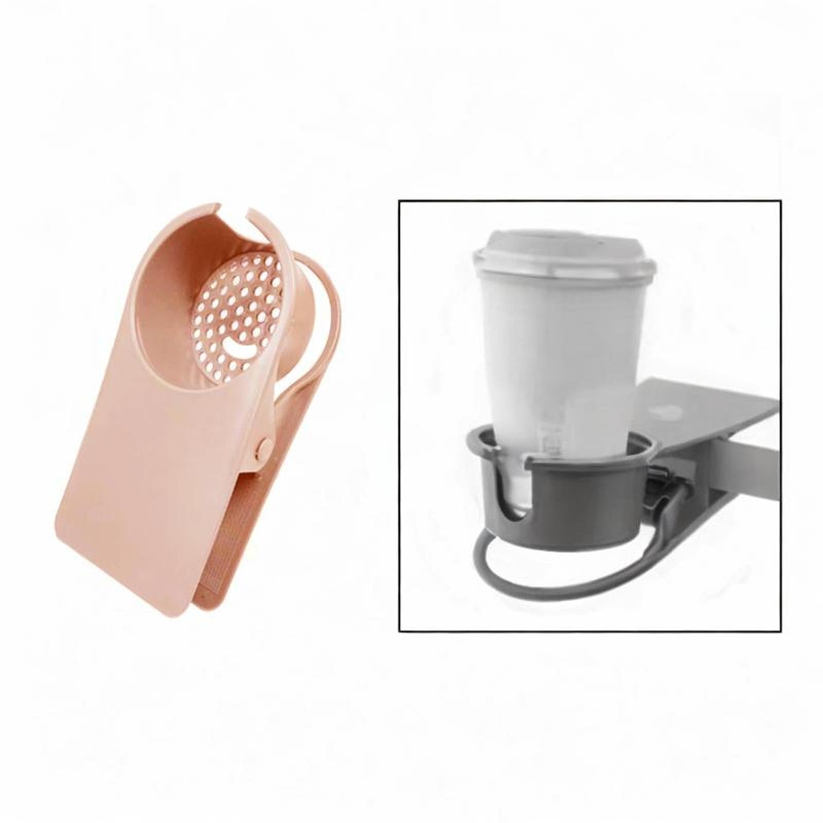 Desk Cup Holder Clip Convenient Table Cup Holder for Gaming Desk Home Office Pink