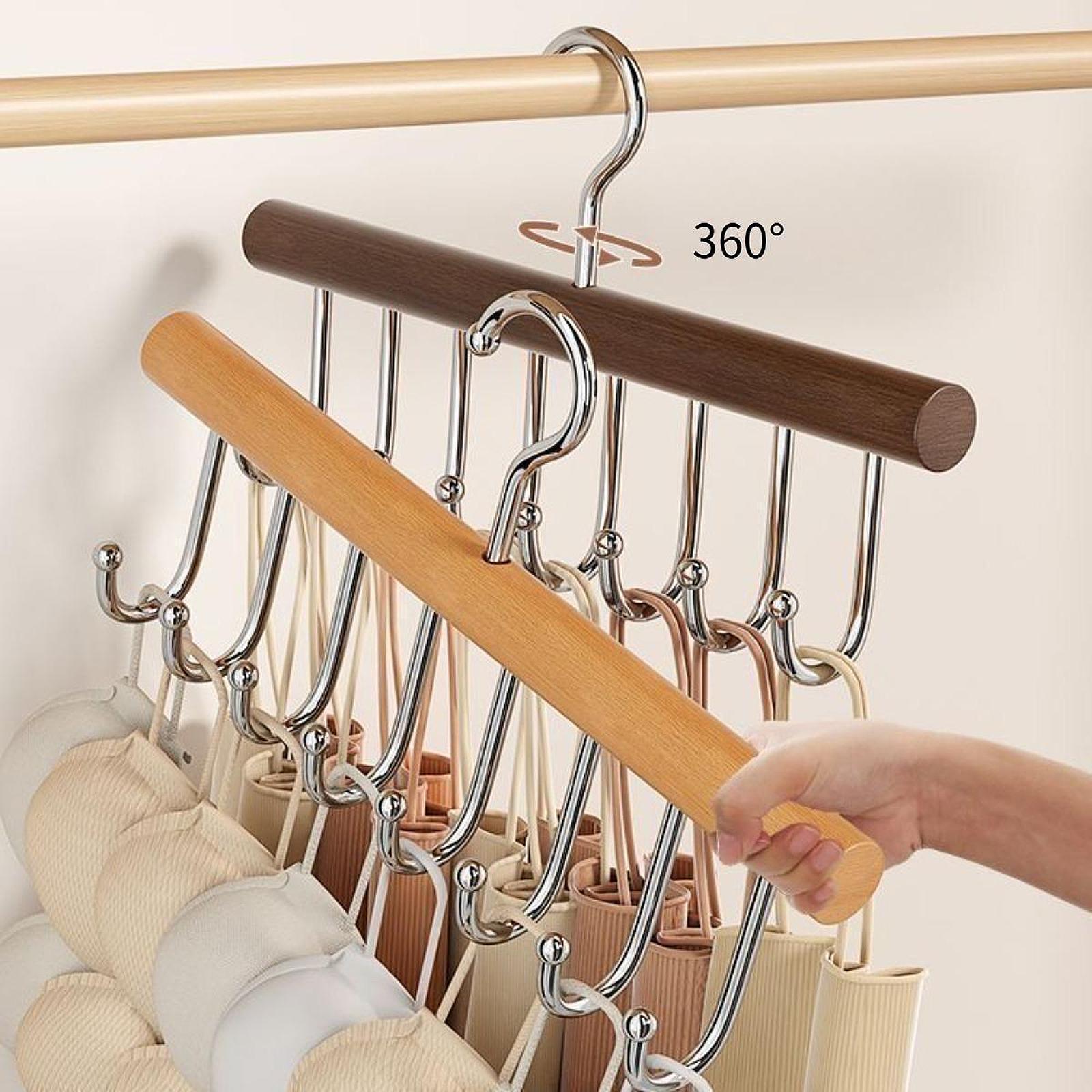 Belt Organizer for Closet Wood Stable Scarf Holder for Scarves Bags Tank Top