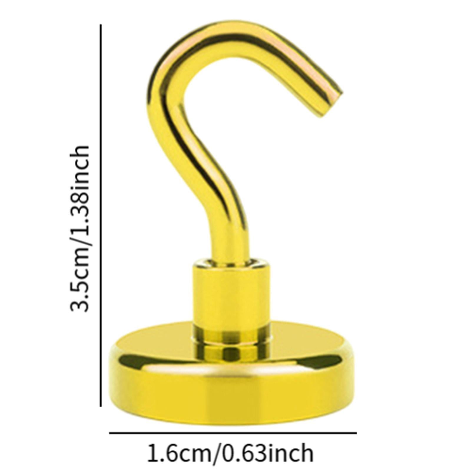 20 Pieces Magnetic Hooks Strong Hooks for Cabin Walls Beach Classroom Gold