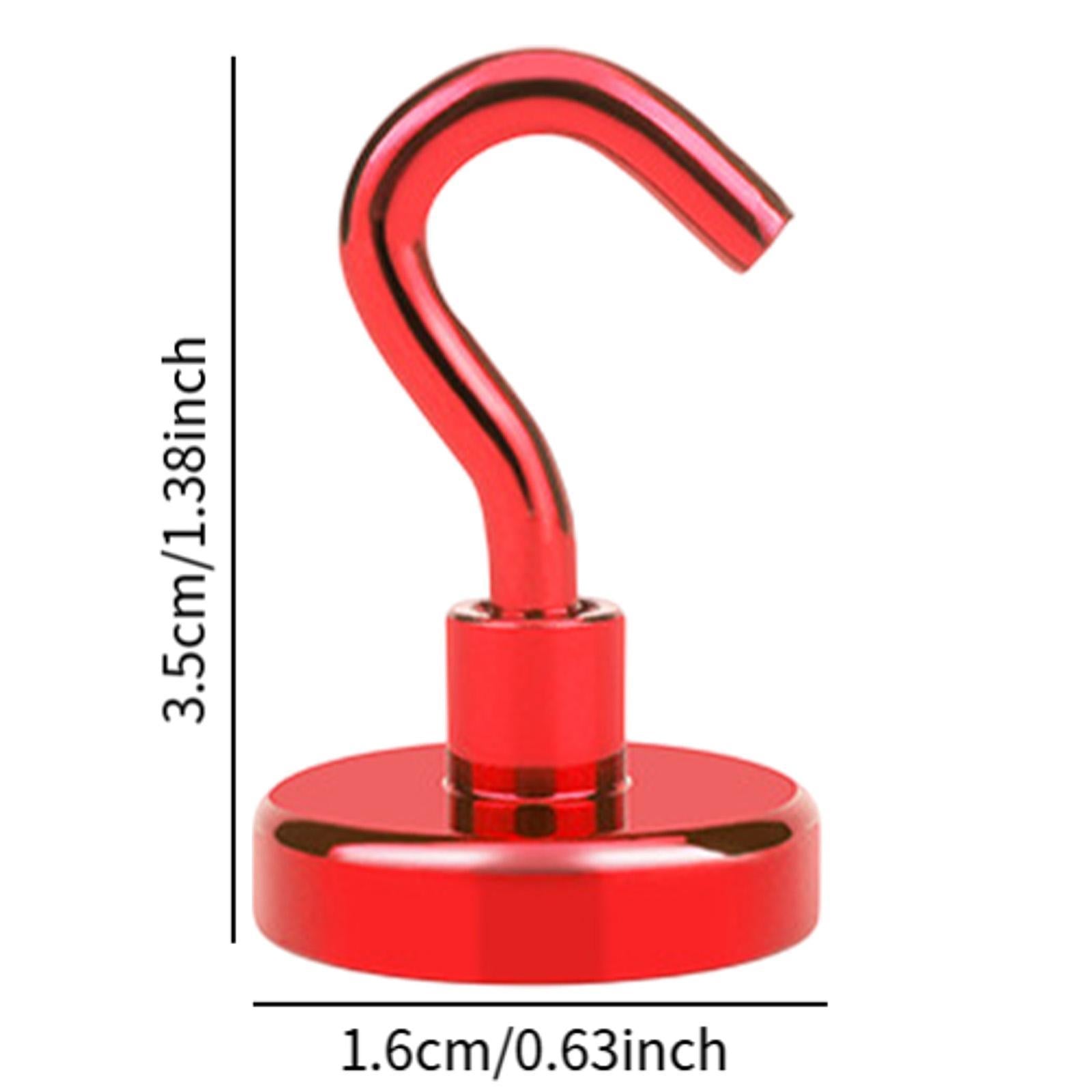 20 Pieces Magnetic Hooks Strong Hooks for Cabin Walls Beach Classroom Red