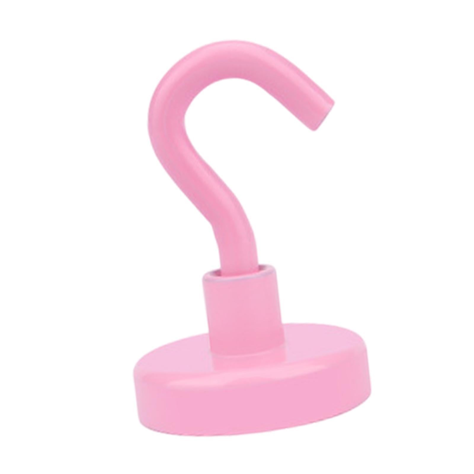 20 Pieces Magnetic Hooks Strong Hooks for Cabin Walls Beach Classroom Pink
