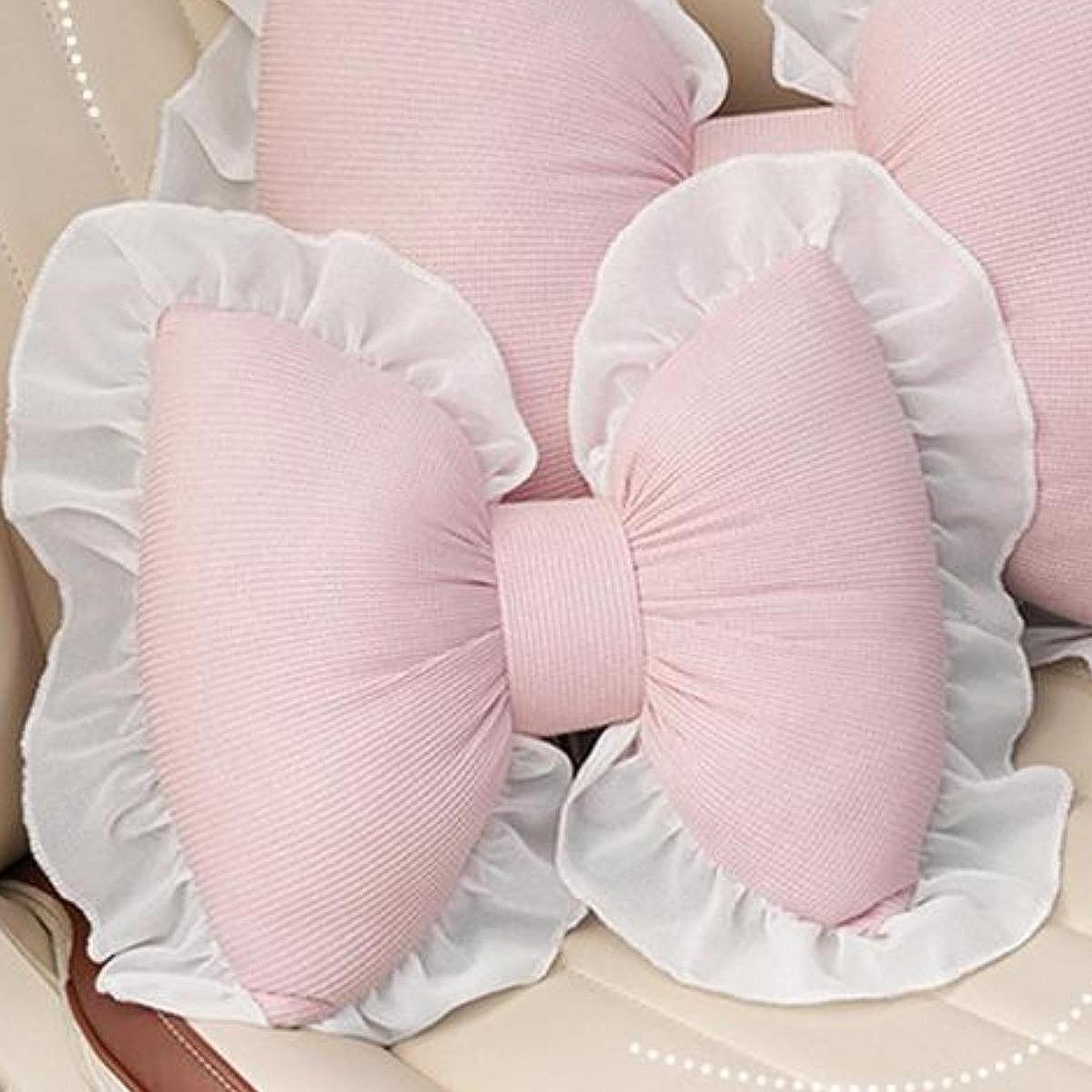 Bowknot Pillow Home Decor Centerpiece Sofa Cushion for Indoor Sofa Farmhouse Pink