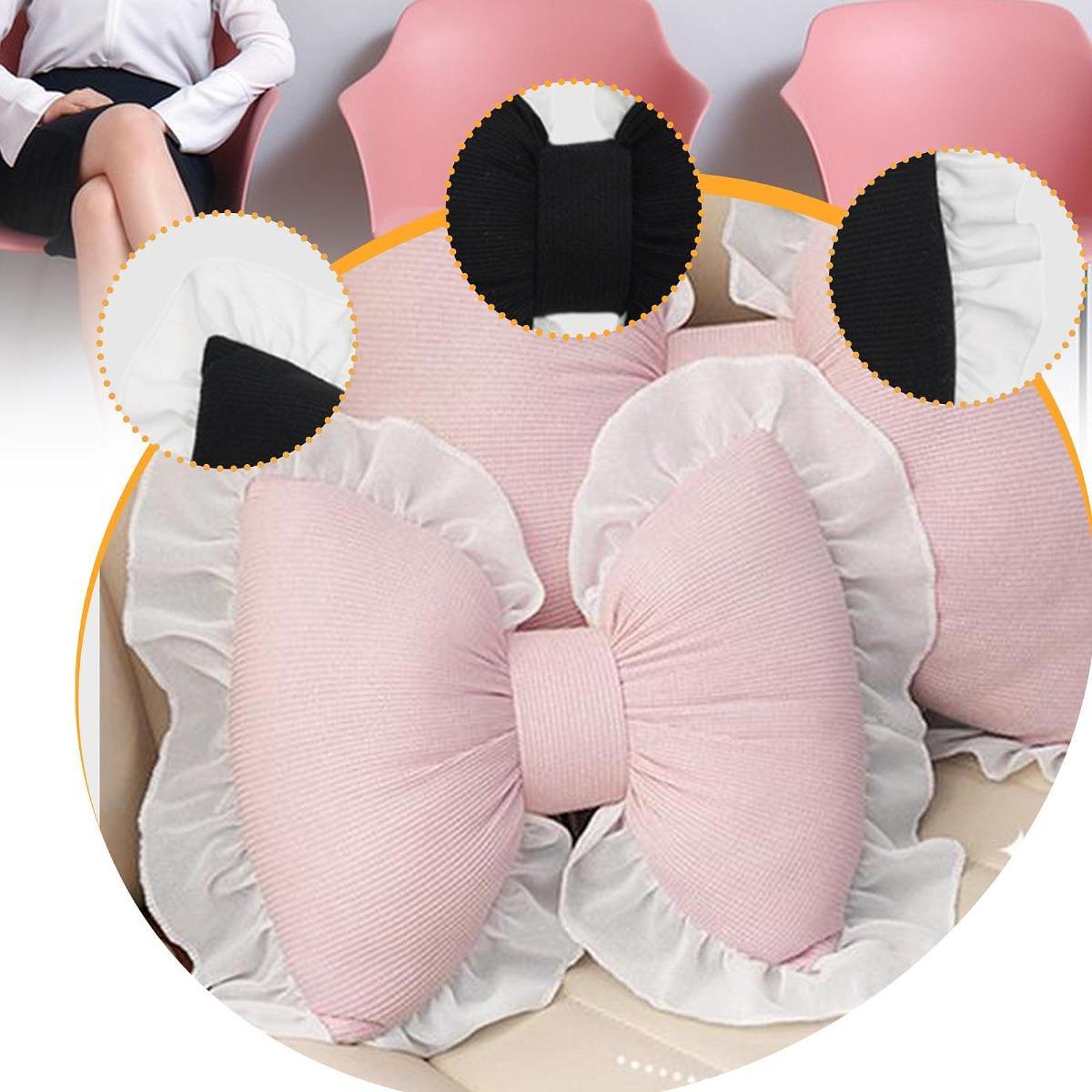Bowknot Pillow Home Decor Centerpiece Sofa Cushion for Indoor Sofa Farmhouse Black