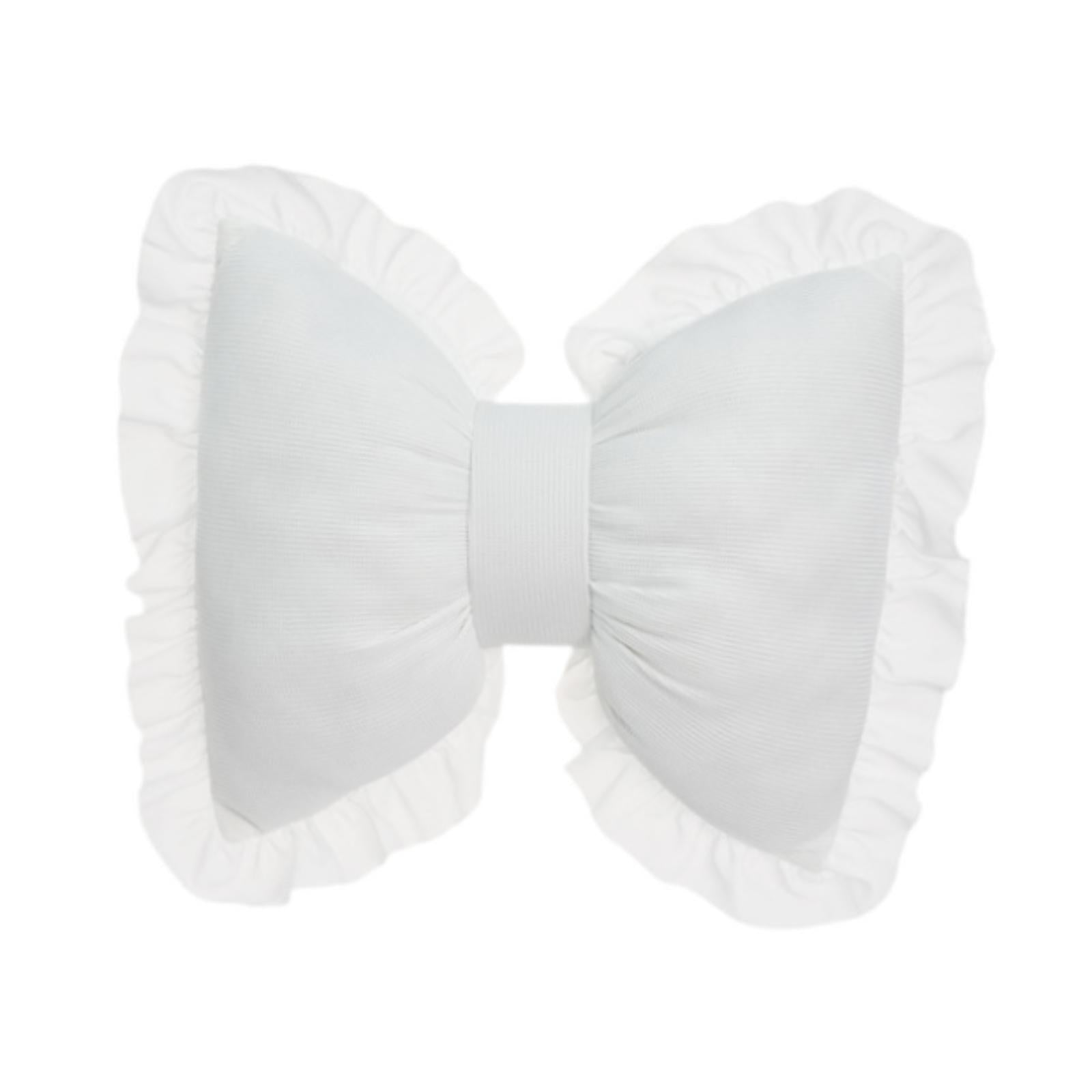 Bowknot Pillow Home Decor Centerpiece Sofa Cushion for Indoor Sofa Farmhouse White