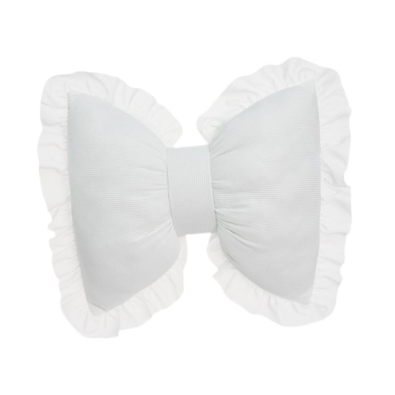 Bowknot Pillow Home Decor Centerpiece Sofa Cushion for Indoor Sofa Farmhouse White