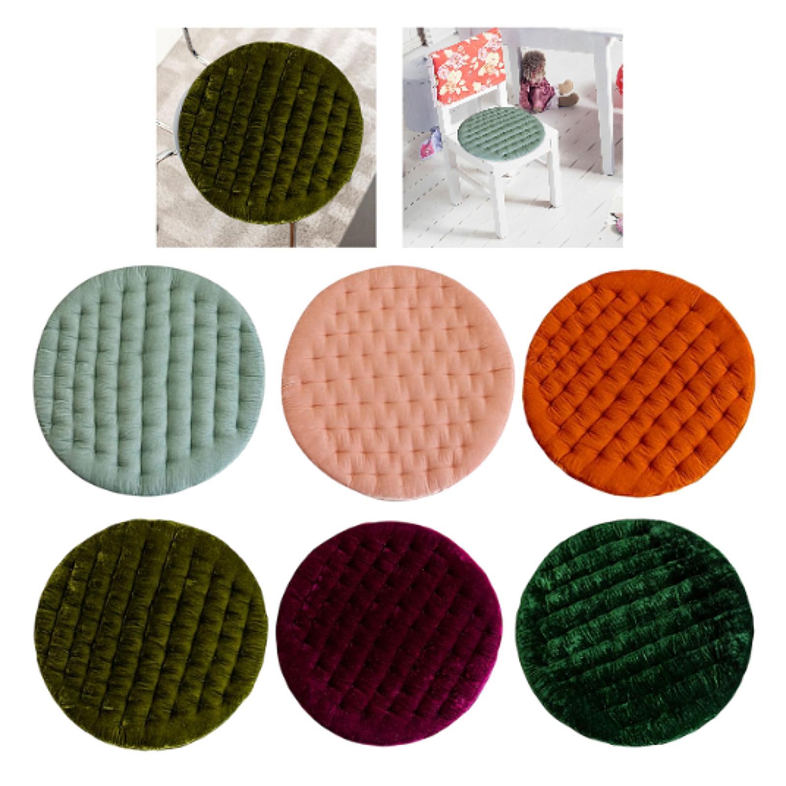 Round Chair Seat Cushion Floor Pouf Decoration for Garden Indoor Living Room Blue