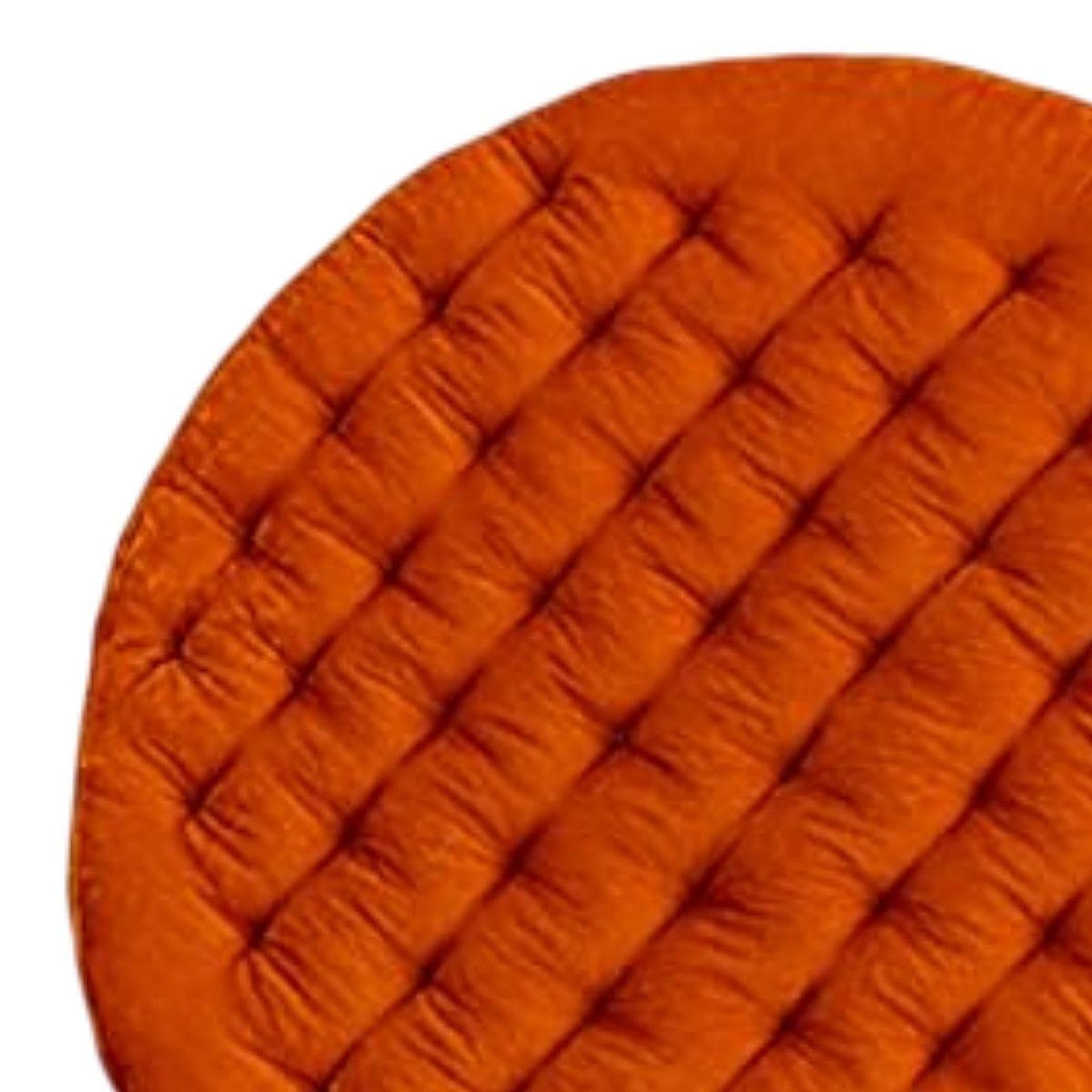 Round Chair Seat Cushion Floor Pouf Decoration for Garden Indoor Living Room Orange