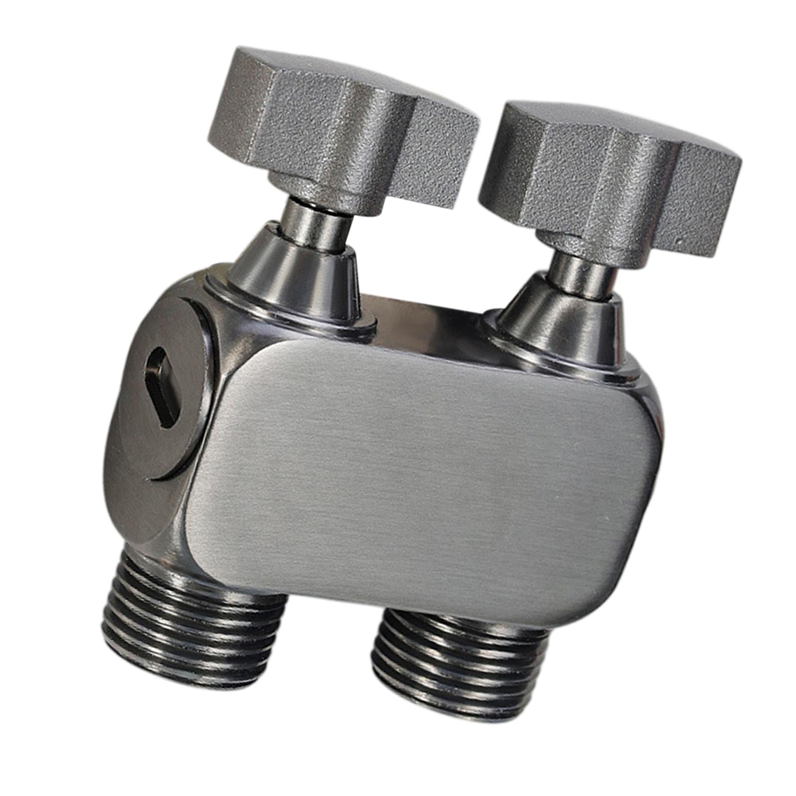 1in 2 out Double Control Valve Multifunctional Independent Switch Accessories Gray
