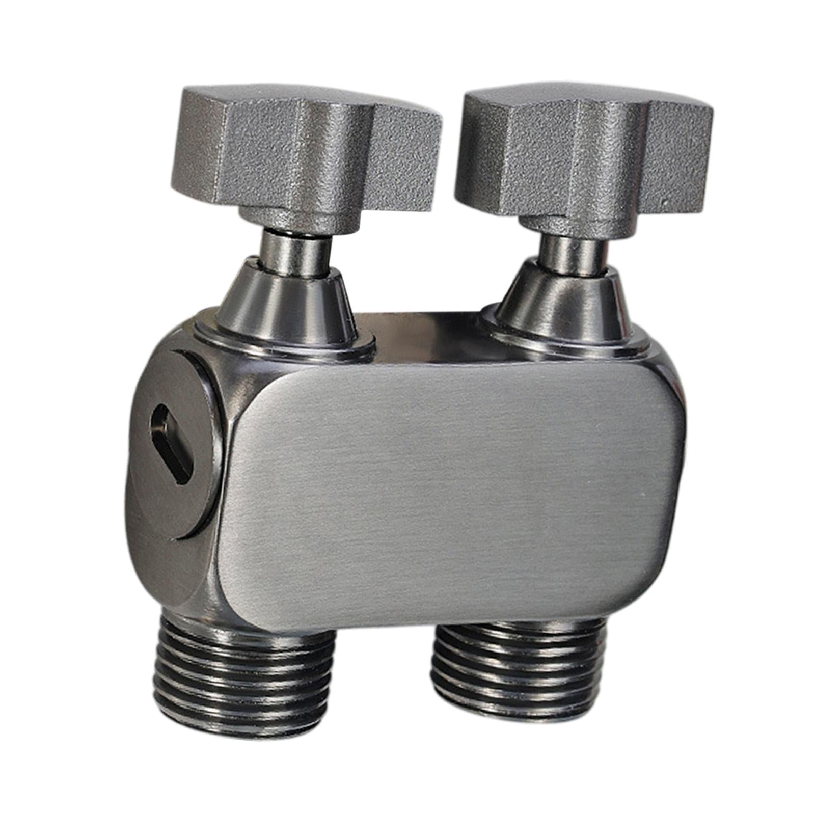 1in 2 out Double Control Valve Multifunctional Independent Switch Accessories Gray