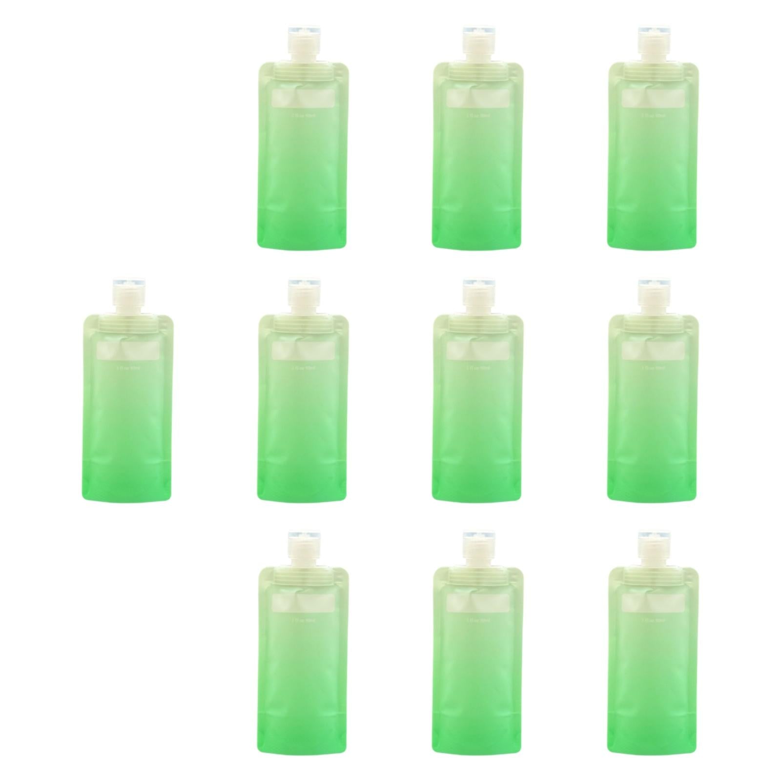 Liquid Packaging Bag 90ml Liquid Container for Shampoo Soap Men Women Green