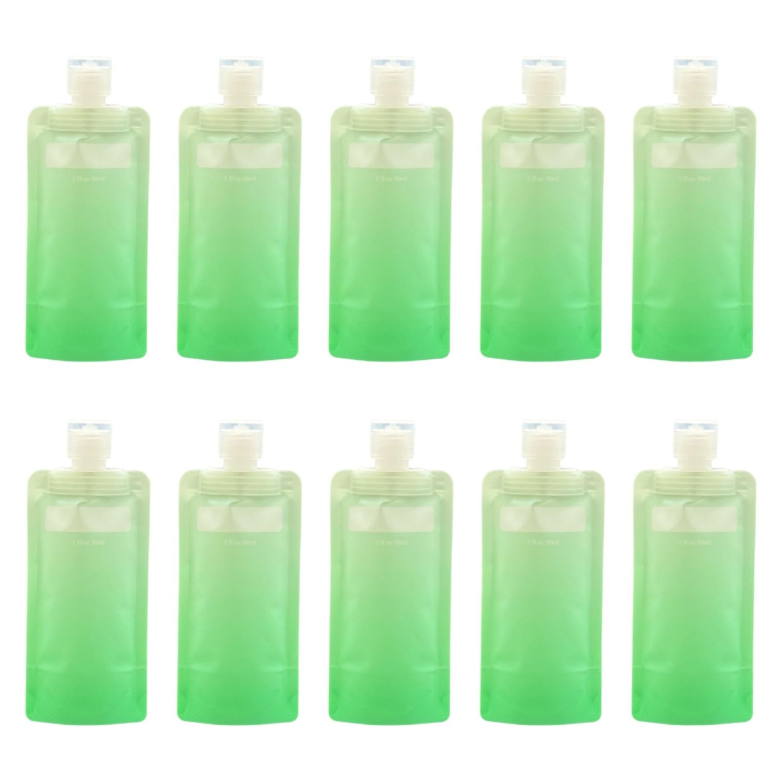 Liquid Packaging Bag 90ml Liquid Container for Shampoo Soap Men Women Green