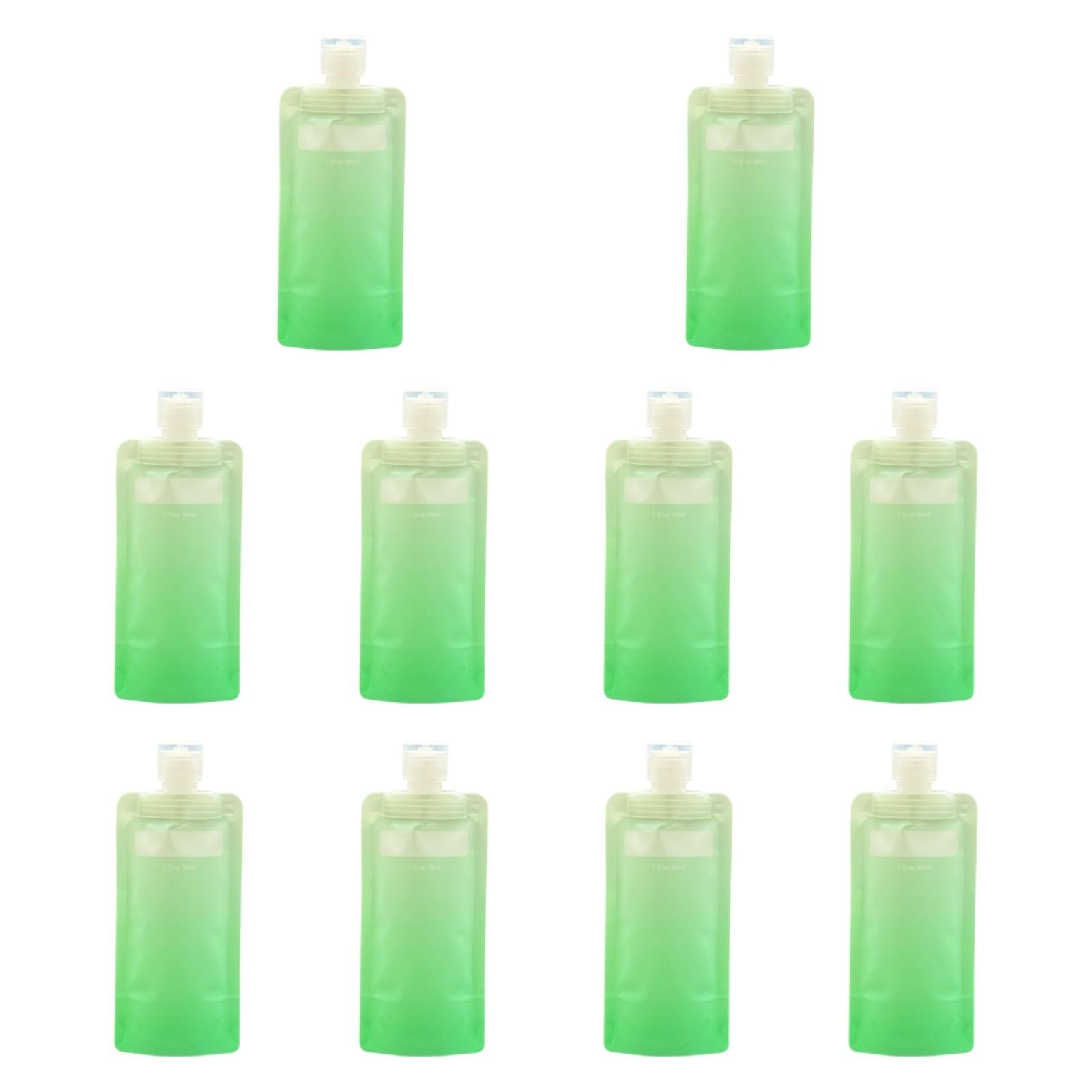 Liquid Packaging Bag 90ml Liquid Container for Shampoo Soap Men Women Green
