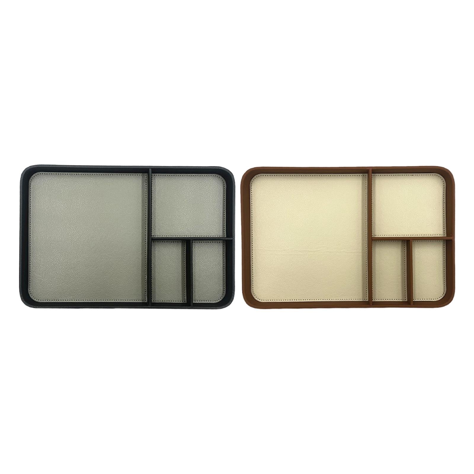 Valet Tray Wear Resistant Stylish NightStand Tray for Phone Jewellery Wallet Black Gray