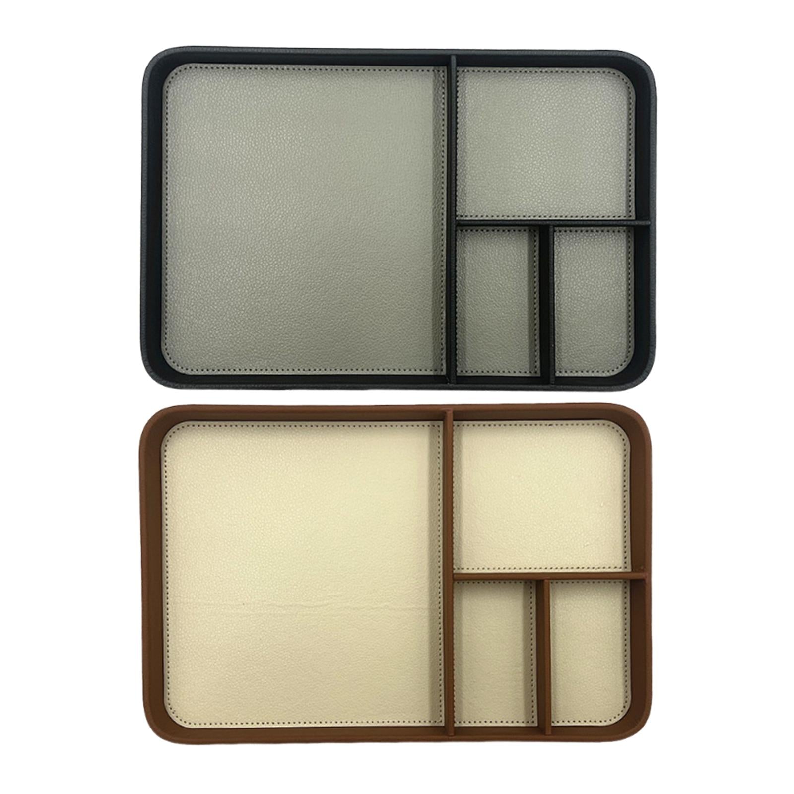 Valet Tray Wear Resistant Stylish NightStand Tray for Phone Jewellery Wallet Black Gray