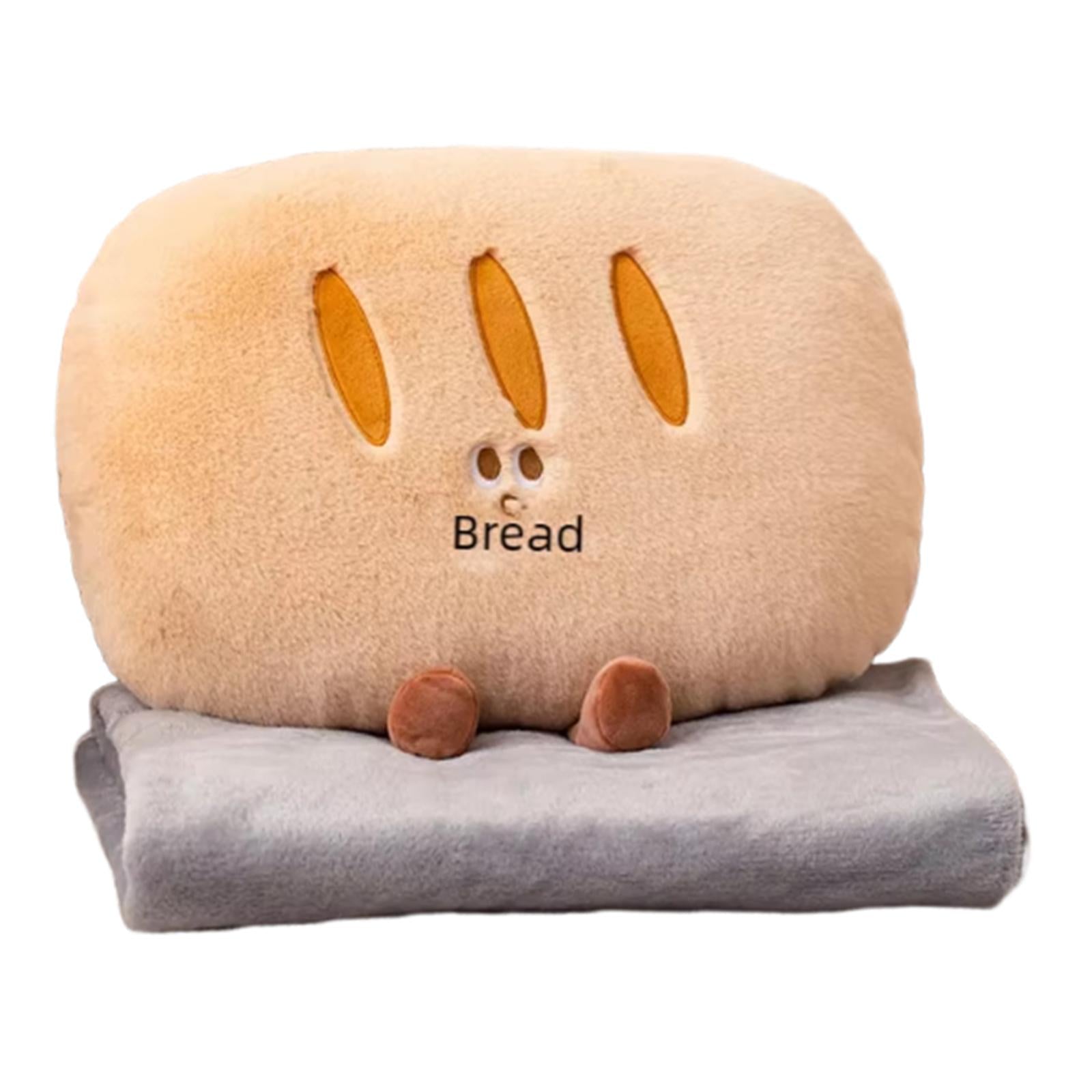 Travel Blanket Pillow Funny Portable Sofa Cushion for Home Women Living Room Baguette