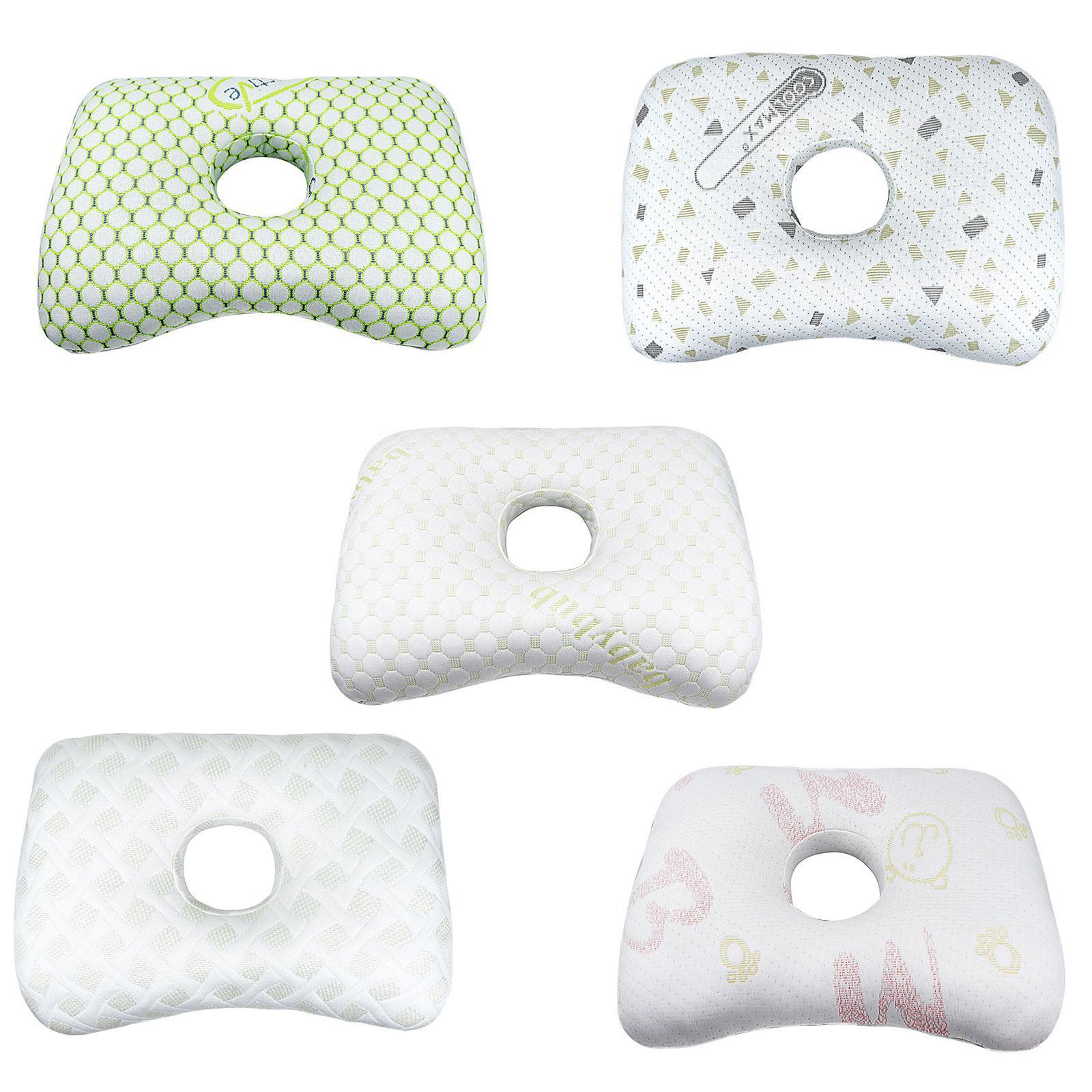 Ear Piercing Pillow Comfortable Cotton Filling Neck Head Support with A Hole Style A