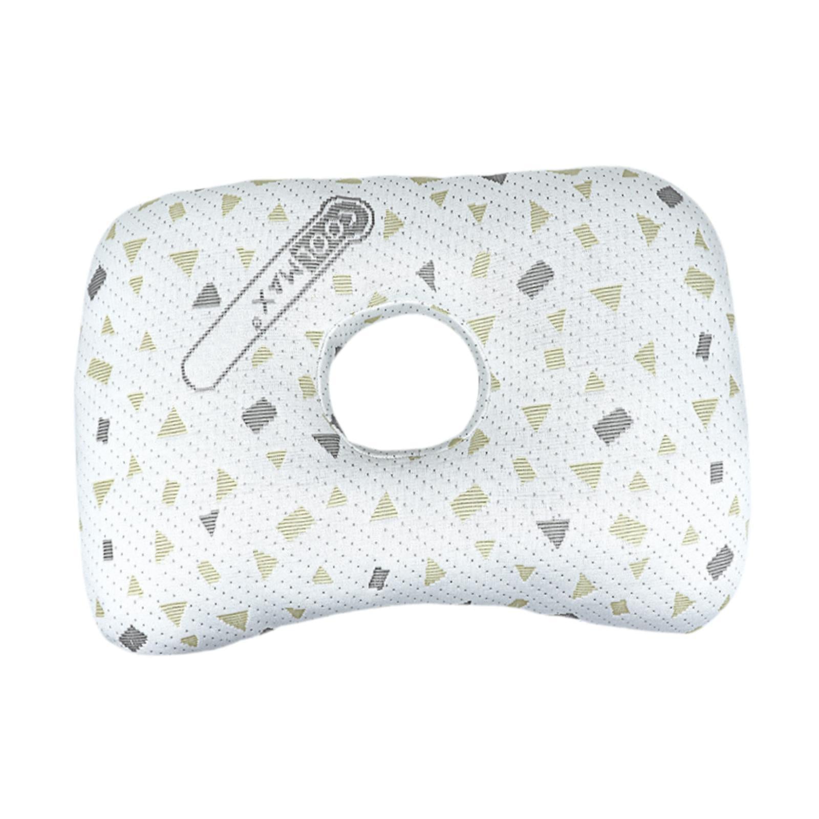 Ear Piercing Pillow Comfortable Cotton Filling Neck Head Support with A Hole Style B