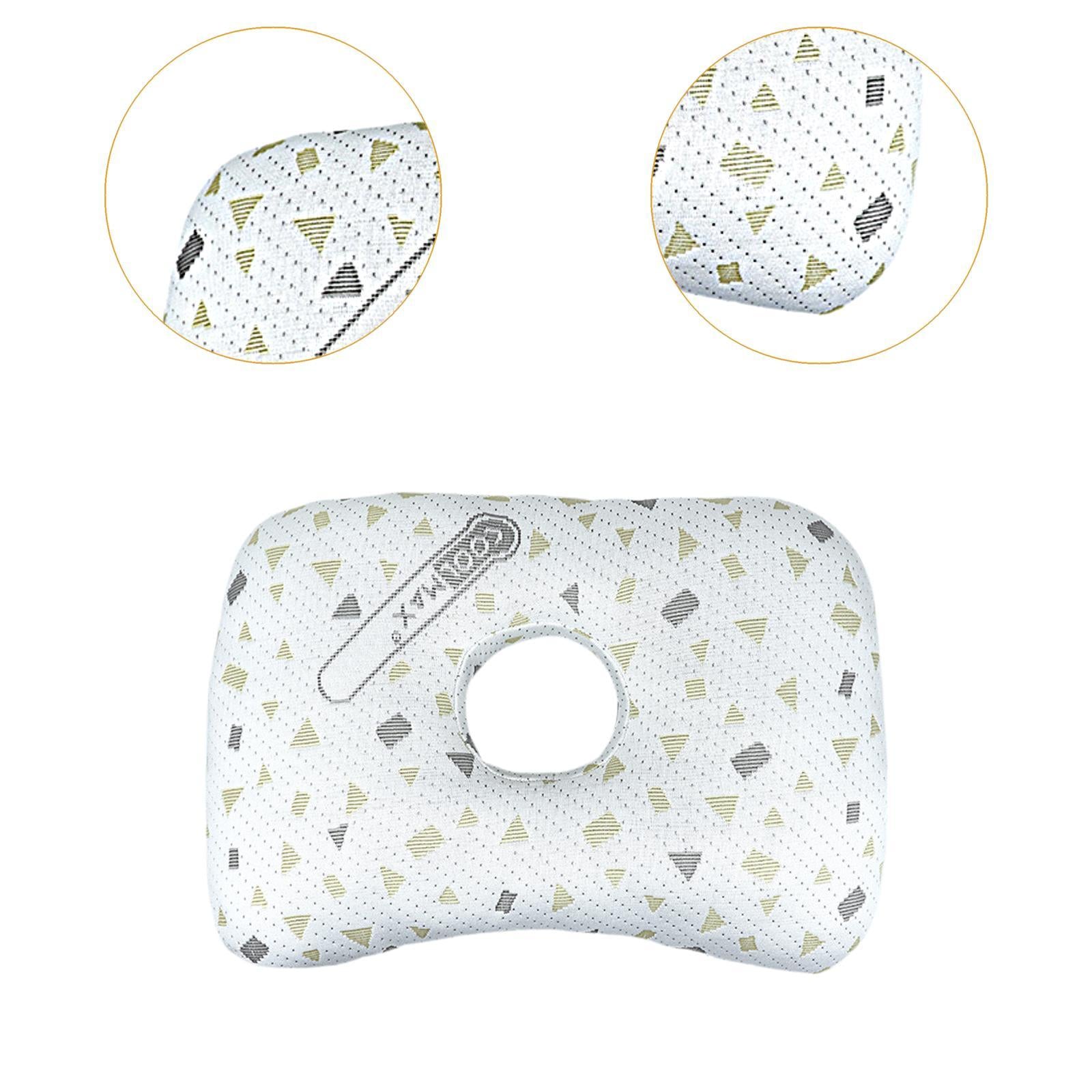 Ear Piercing Pillow Comfortable Cotton Filling Neck Head Support with A Hole Style B