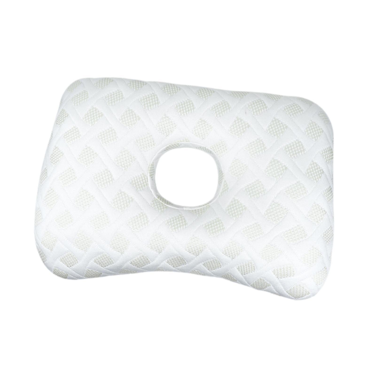 Ear Piercing Pillow Comfortable Cotton Filling Neck Head Support with A Hole Style D