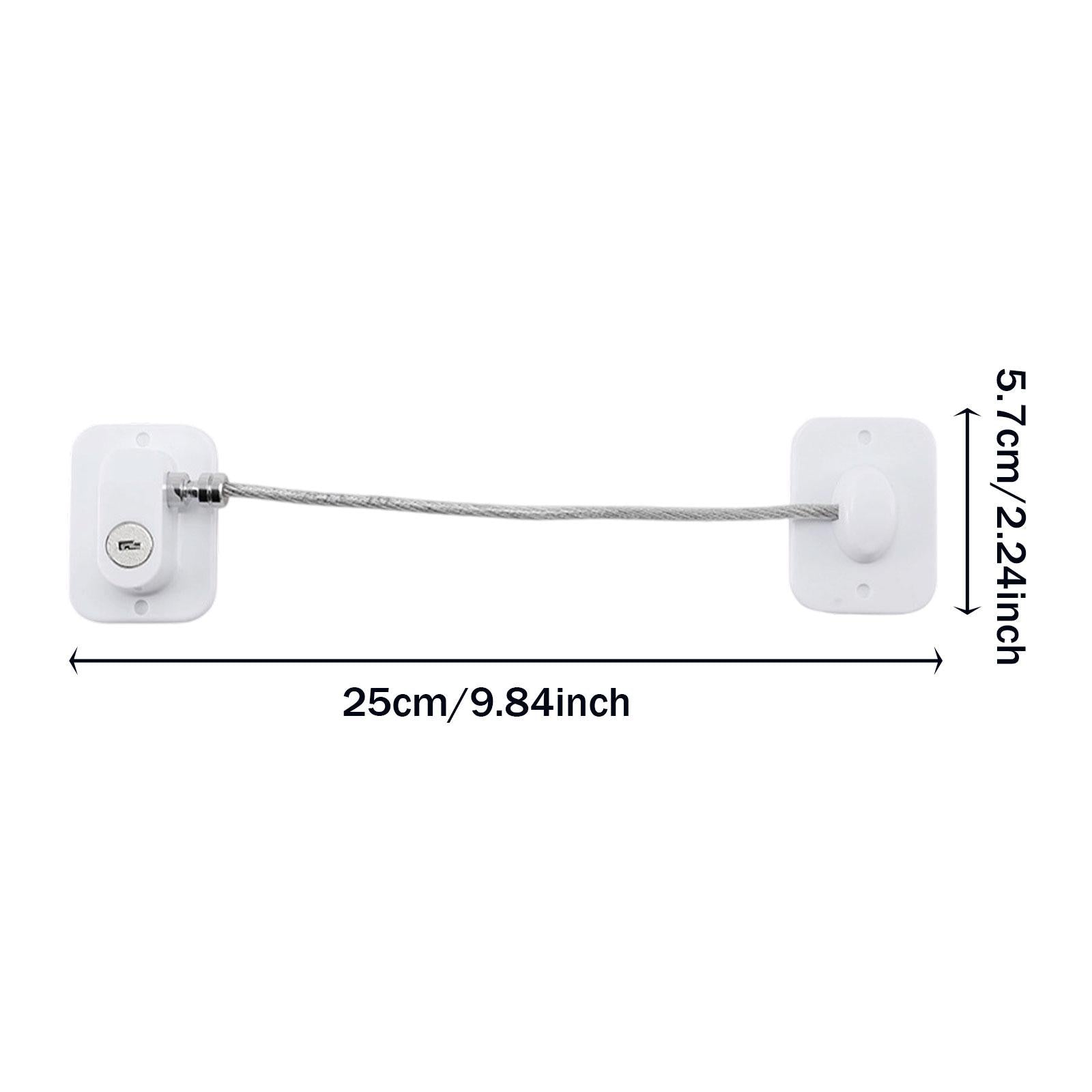 Fridge Lock for Kids No Keys Needed Cabinet Lock for Appliance Cupboard Door White