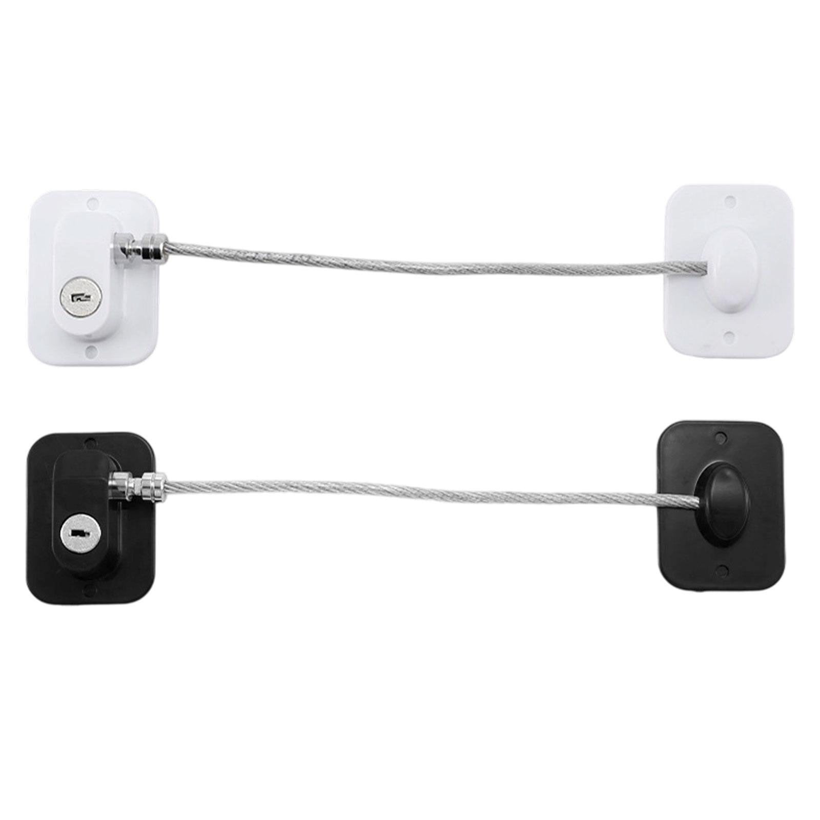 Fridge Lock for Kids No Keys Needed Cabinet Lock for Appliance Cupboard Door White