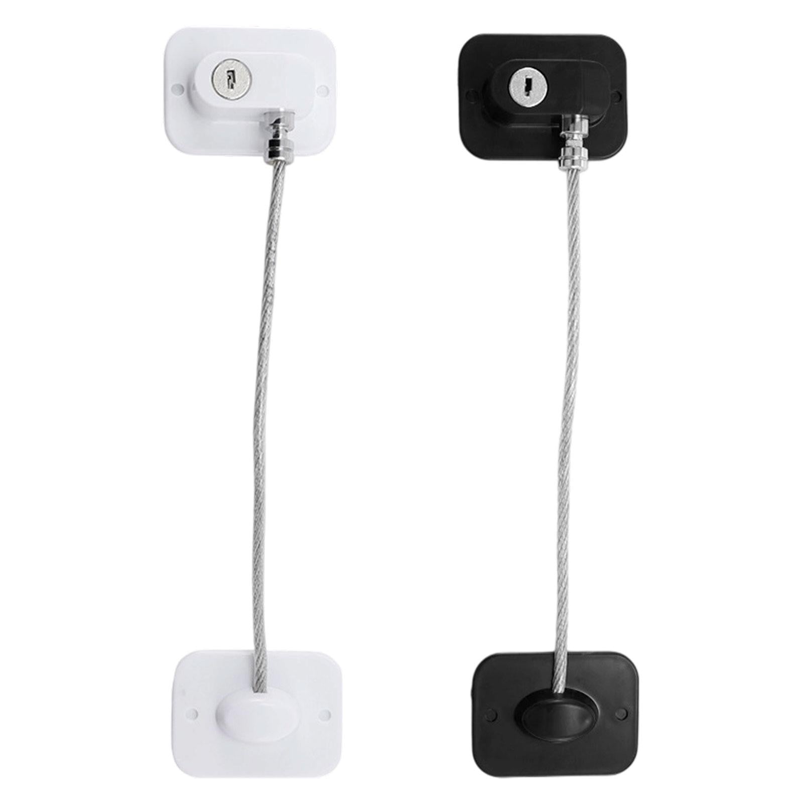 Fridge Lock for Kids No Keys Needed Cabinet Lock for Appliance Cupboard Door White