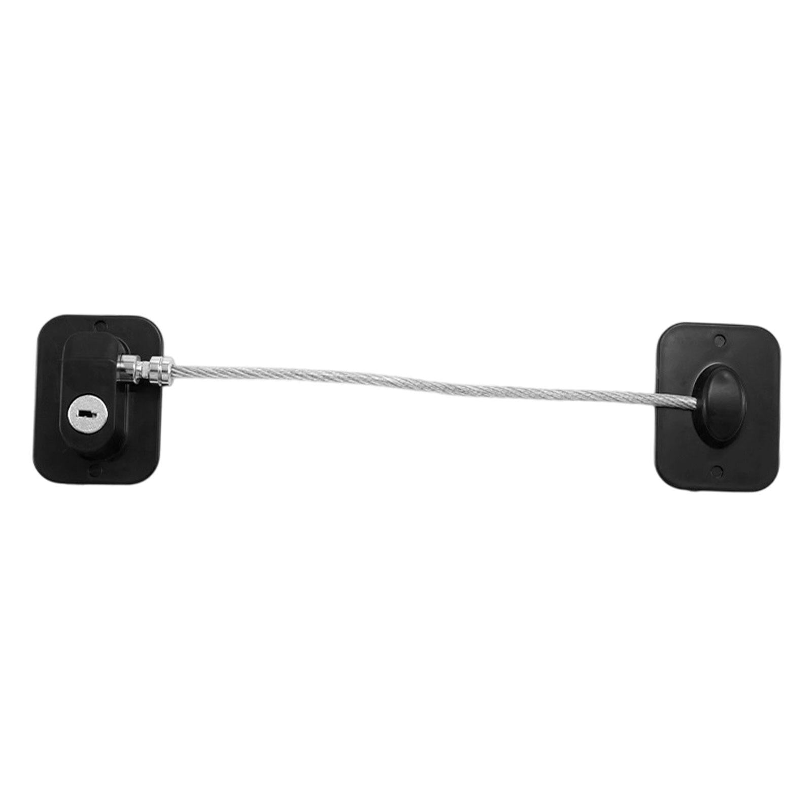 Fridge Lock for Kids No Keys Needed Cabinet Lock for Appliance Cupboard Door Black