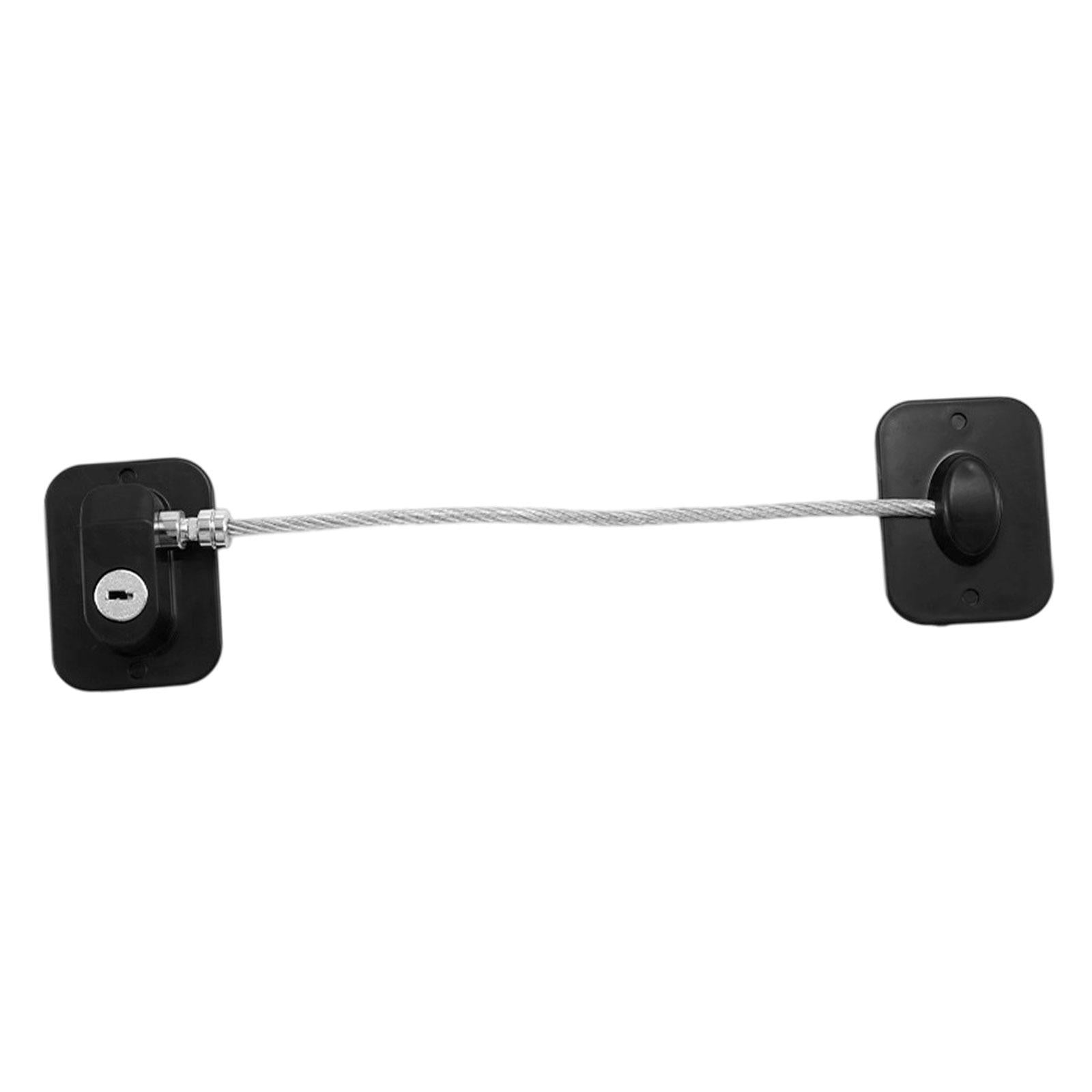 Fridge Lock for Kids No Keys Needed Cabinet Lock for Appliance Cupboard Door Black