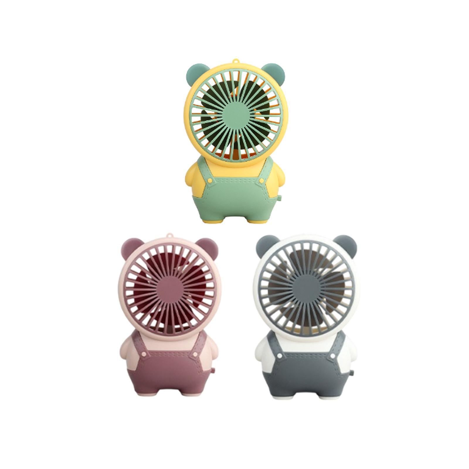 Portable Handheld Fan Hanging Cute USB Quiet Table for Camping Office Travel yellow