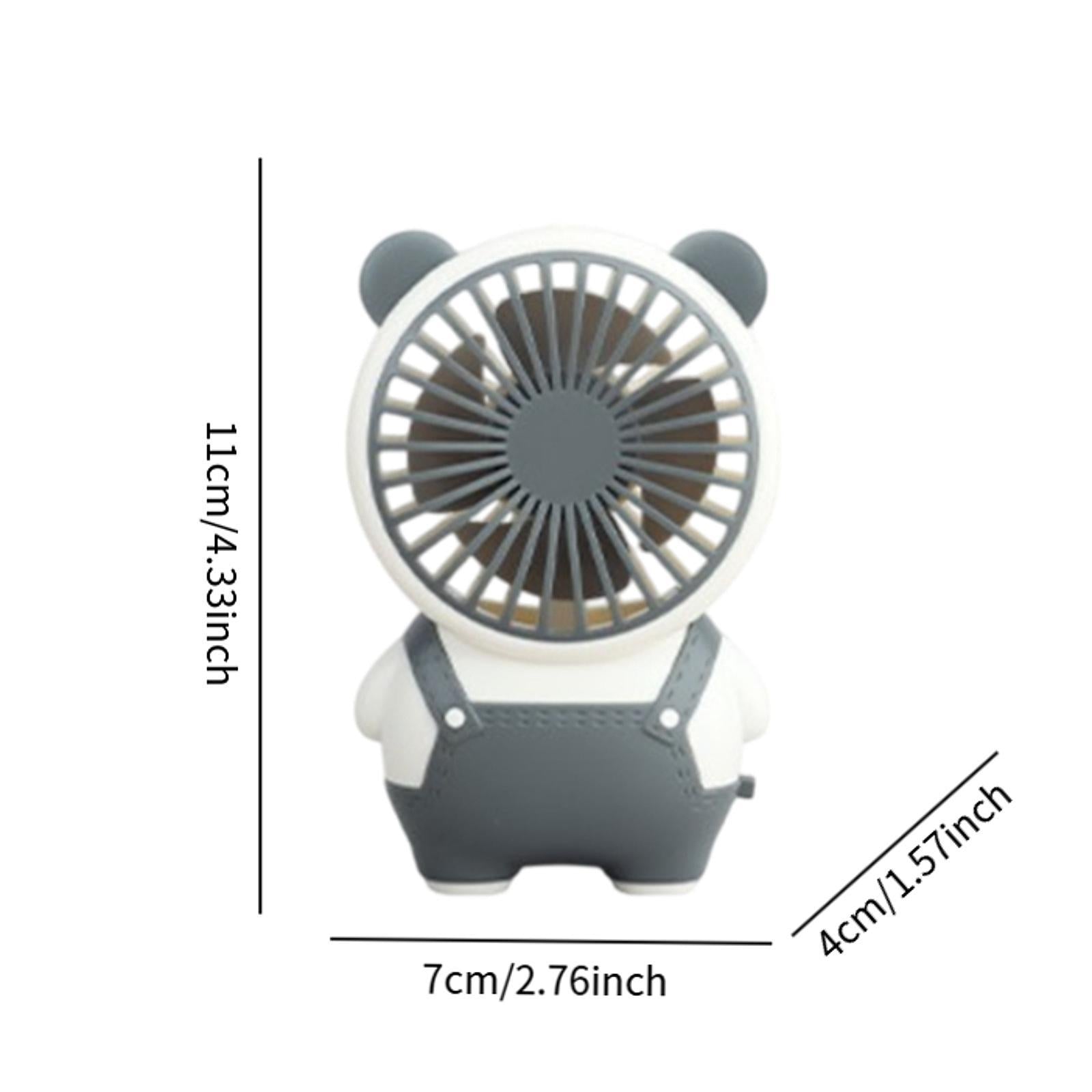 Portable Handheld Fan Hanging Cute USB Quiet Table for Camping Office Travel white