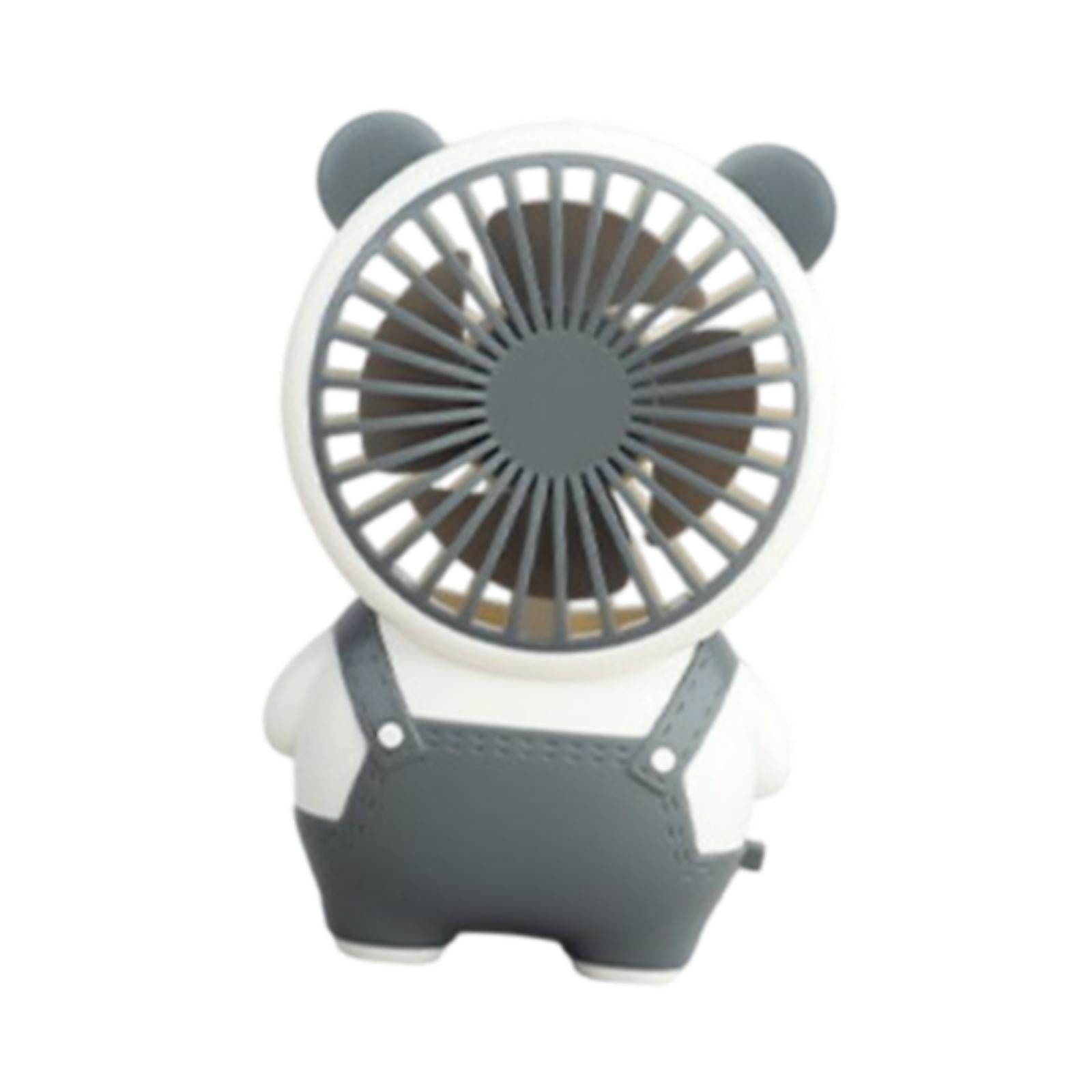 Portable Handheld Fan Hanging Cute USB Quiet Table for Camping Office Travel white