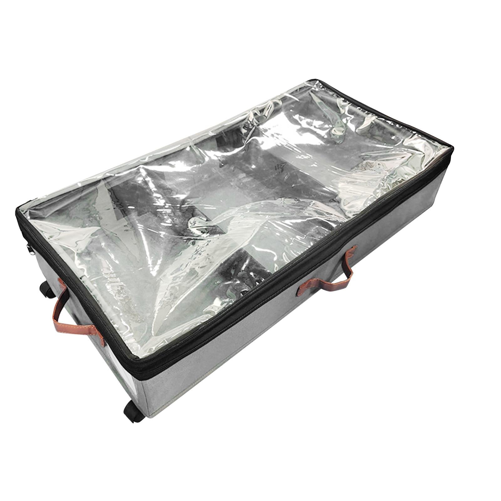 Under Bed Storage Container Convenient with Lid Large for Book Shoes Blanket gray 1 piece
