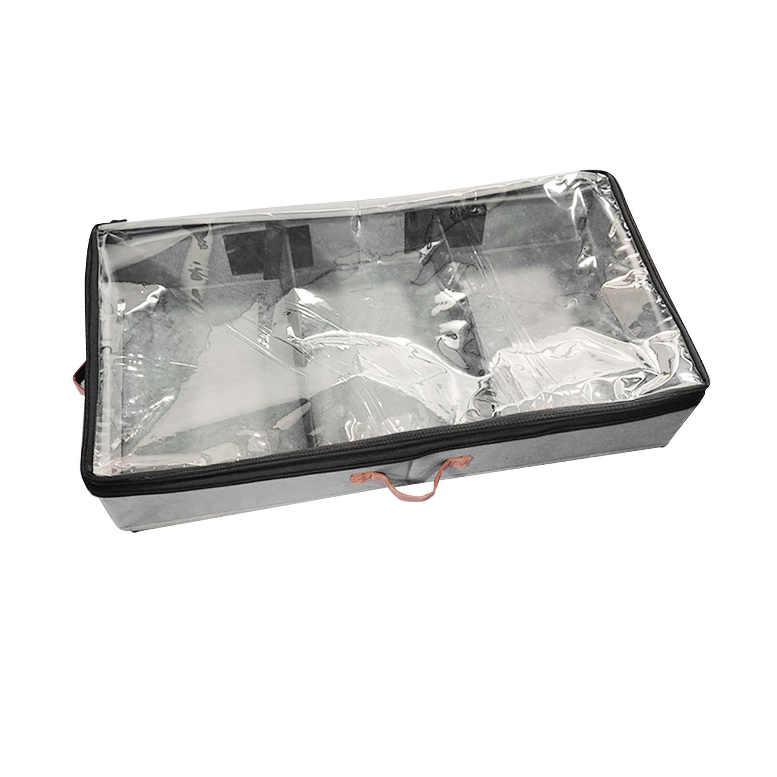 Under Bed Storage Container Convenient with Lid Large for Book Shoes Blanket gray 1 piece